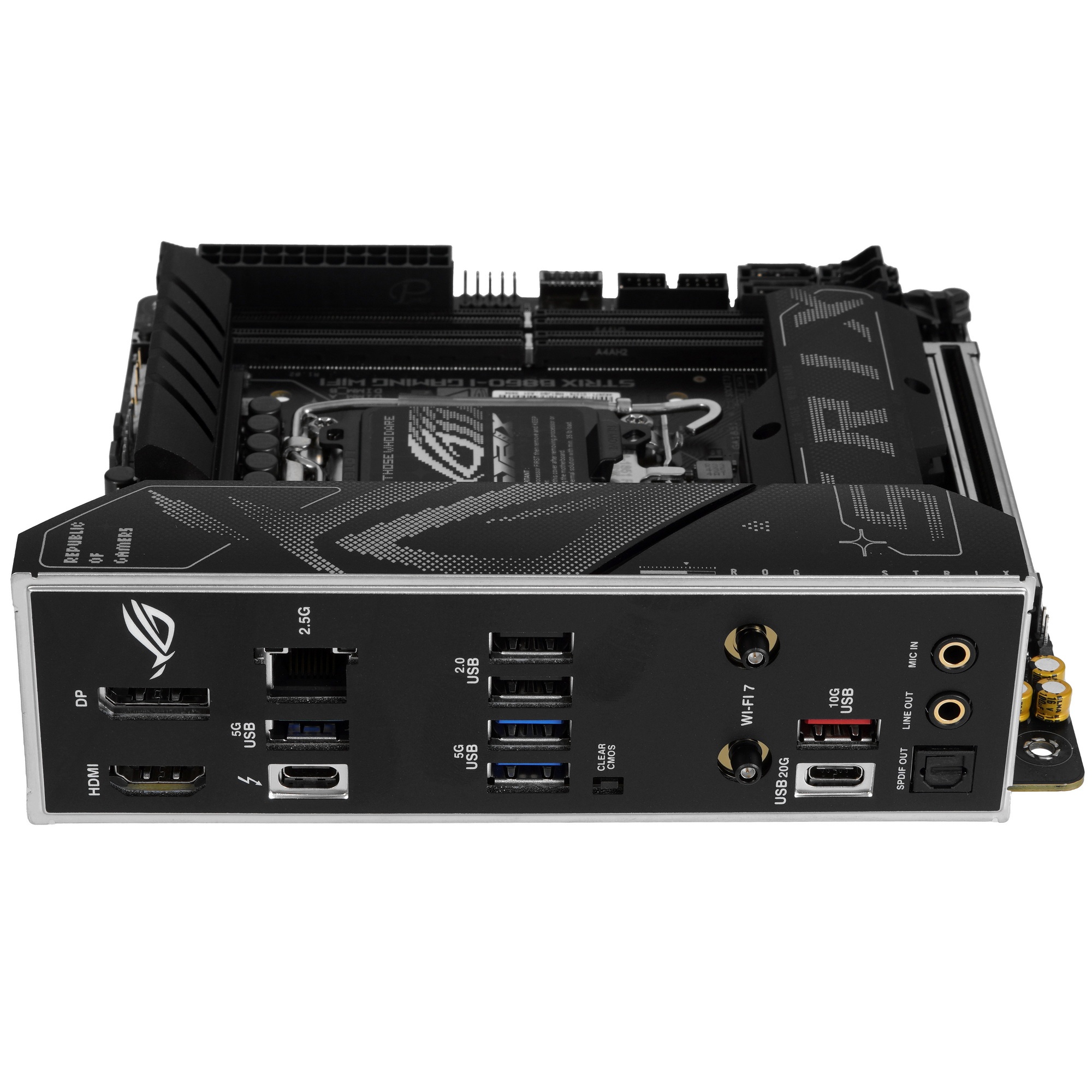 Материнская плата ASUS ROG STRIX B860-I GAMING WIFI, LGA1851, Intel B860, 2xDDR5, 4xSATA, 2xM.2, 1xP