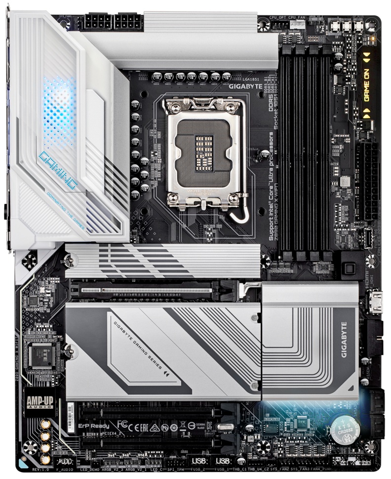 Материнская плата Gigabyte Z890 GAMING X WIFI7, LGA 1851, Intel Z890, 4xDDR5, 4xSATA, 4xM.2, 1xPCIe
