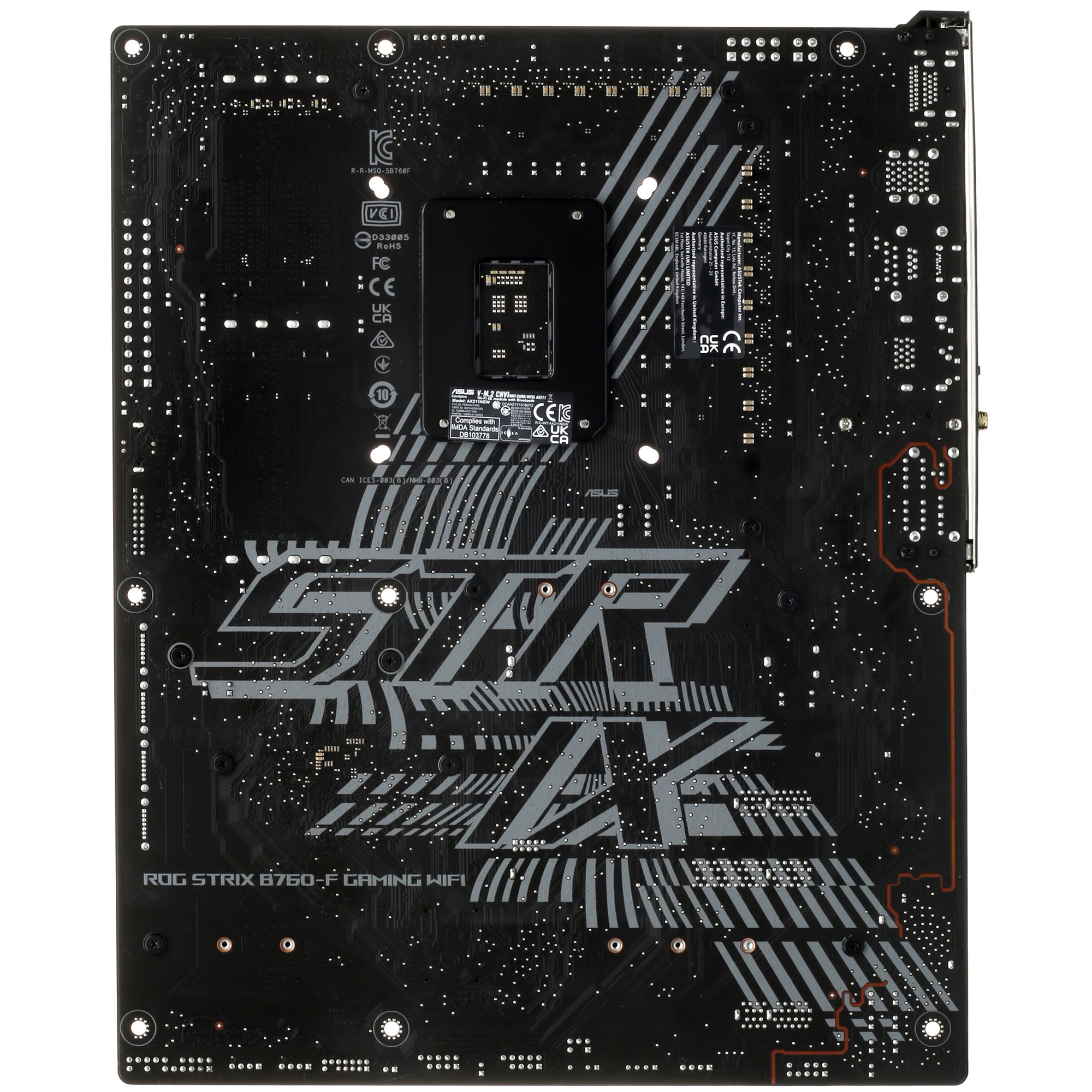Материнская плата ASUS ROG STRIX B760-F GAMING WIFI, LGA 1700, Intel B760, 4xDDR5, 4xSATA, 3xM.2, 1x