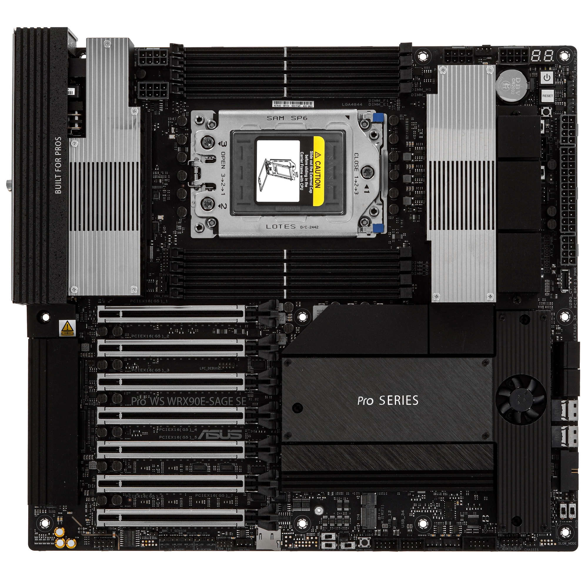 Материнская плата ASUS Pro WS WRX90E-SAGE SE, sTR5, AMD WRX90, 8xDDR5, 4xSATA, 4xM.2, 6xPCI-E 5.0 x1