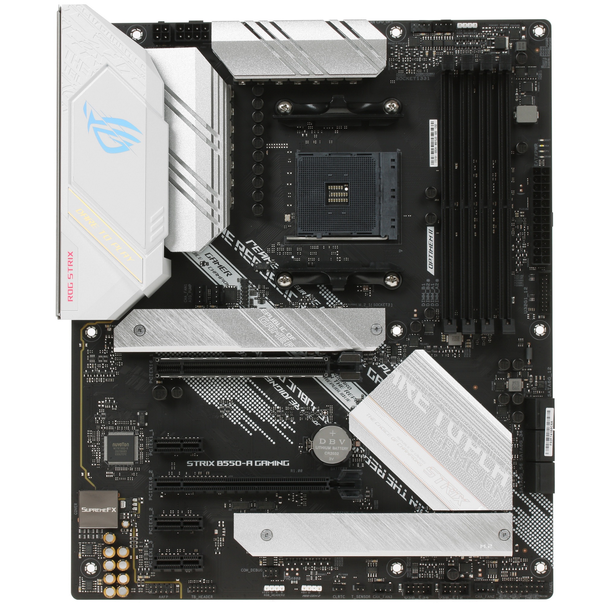 Материнская плата ASUS ROG STRIX B550-A GAMING, AM4, AMD B550, 4xDDR4, 6xSATA, 2xM.2, 1xPCI-E 4.0 x1