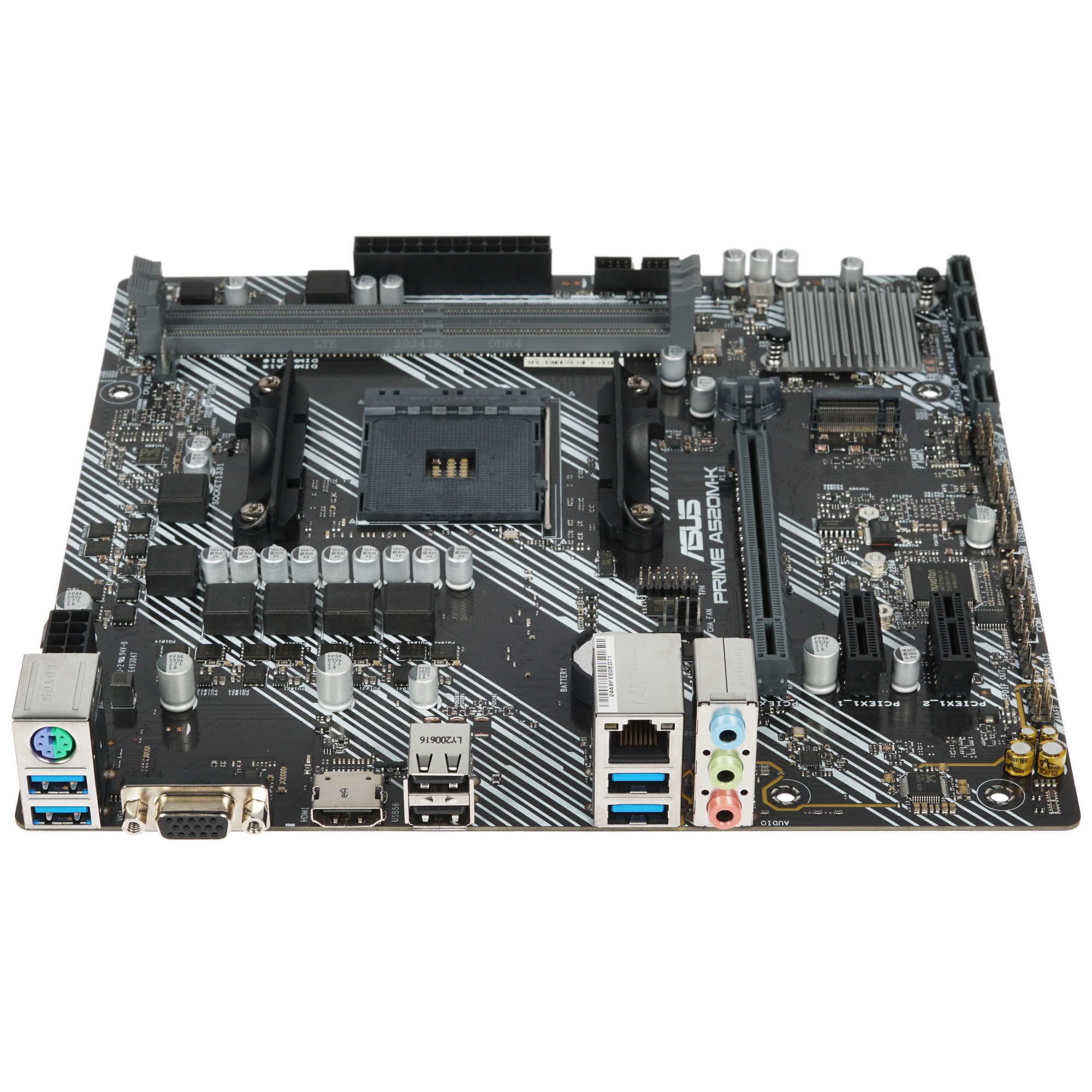 Материнская плата ASUS PRIME A520M-K, AM4, AMD A520, 2xDDR4, 4xSATA, 1xM.2, 1xPCIe 3.0 x16, 1xPCIe x