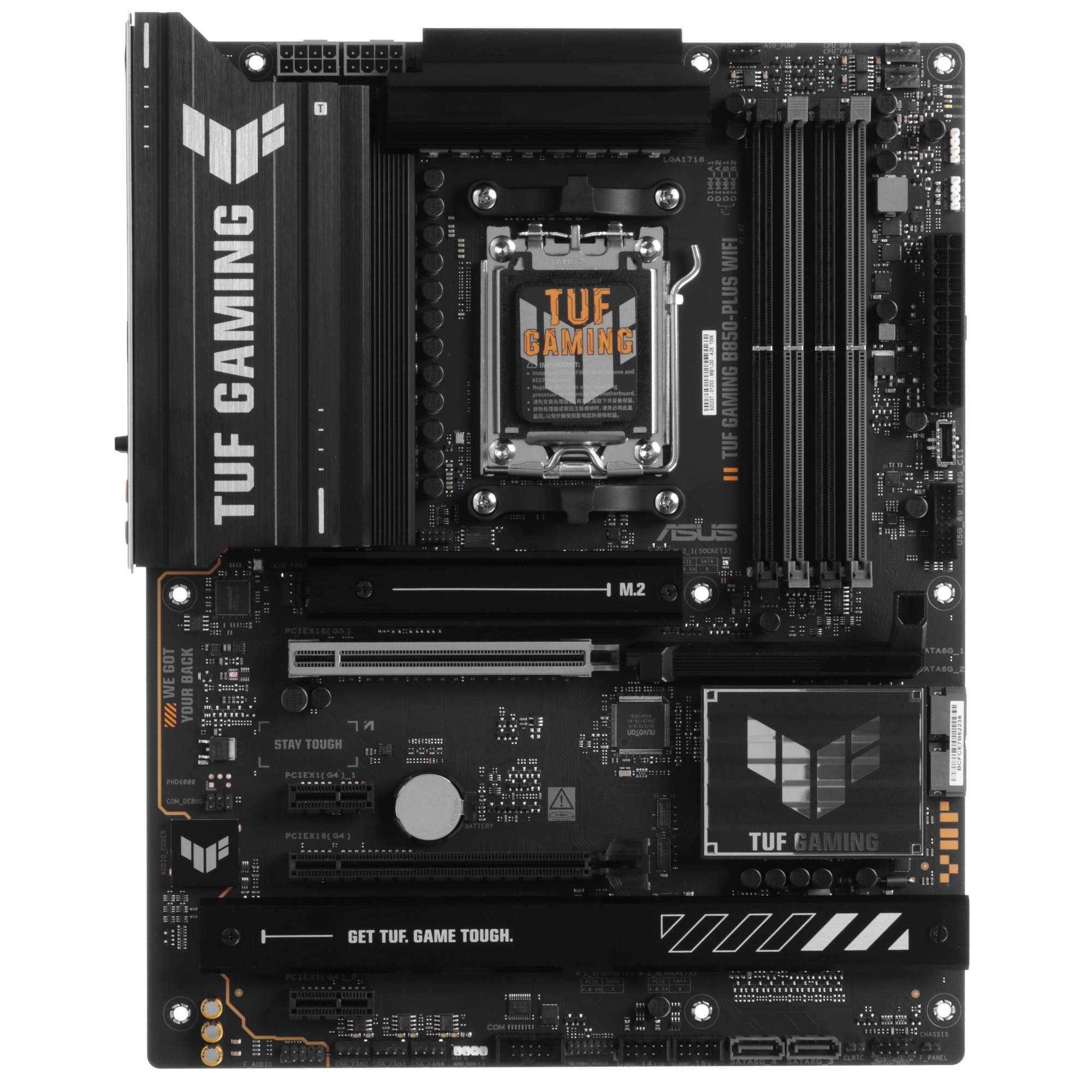 Материнская плата ASUS TUF GAMING B850-PLUS WIFI, Socket AM5, AMD B850, 4xDDR5, 4xSATA, 3xM.2, 1xPCI