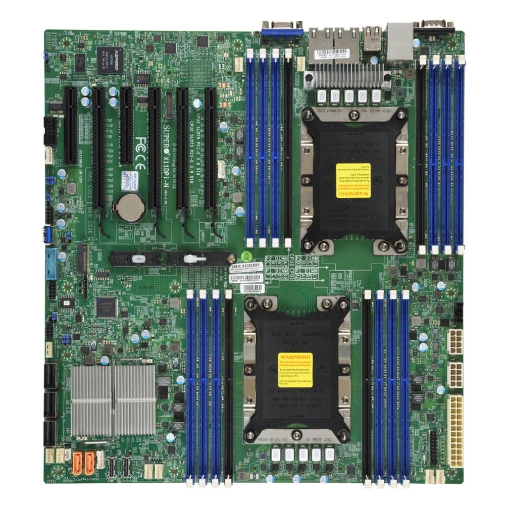 Материнская плата Supermicro MBD-X11DPI-N-B, LGA 3647, Intel C621, 16xDDR4, 14xSATA, 1xM.2, 6xPCI-E