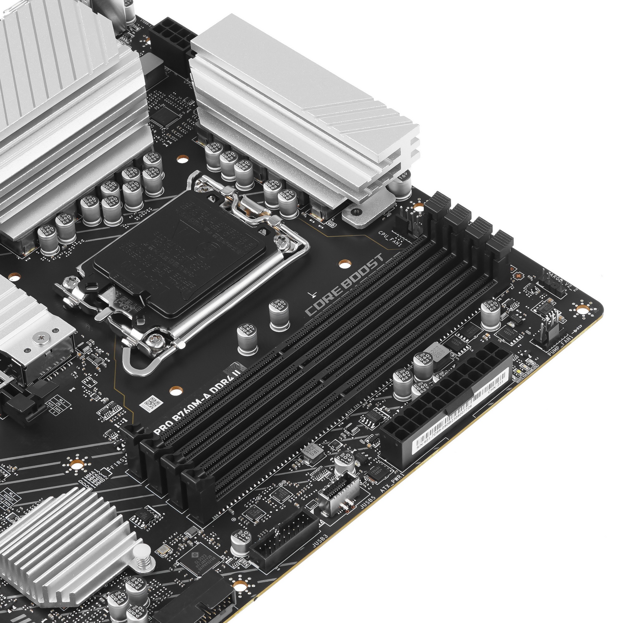 Материнская плата MSI PRO B760M-A DDR4 II Soc-1700 Intel B760 4xDDR4 mATX AC`97 8ch(7.1) 2.5Gg+HDMI+