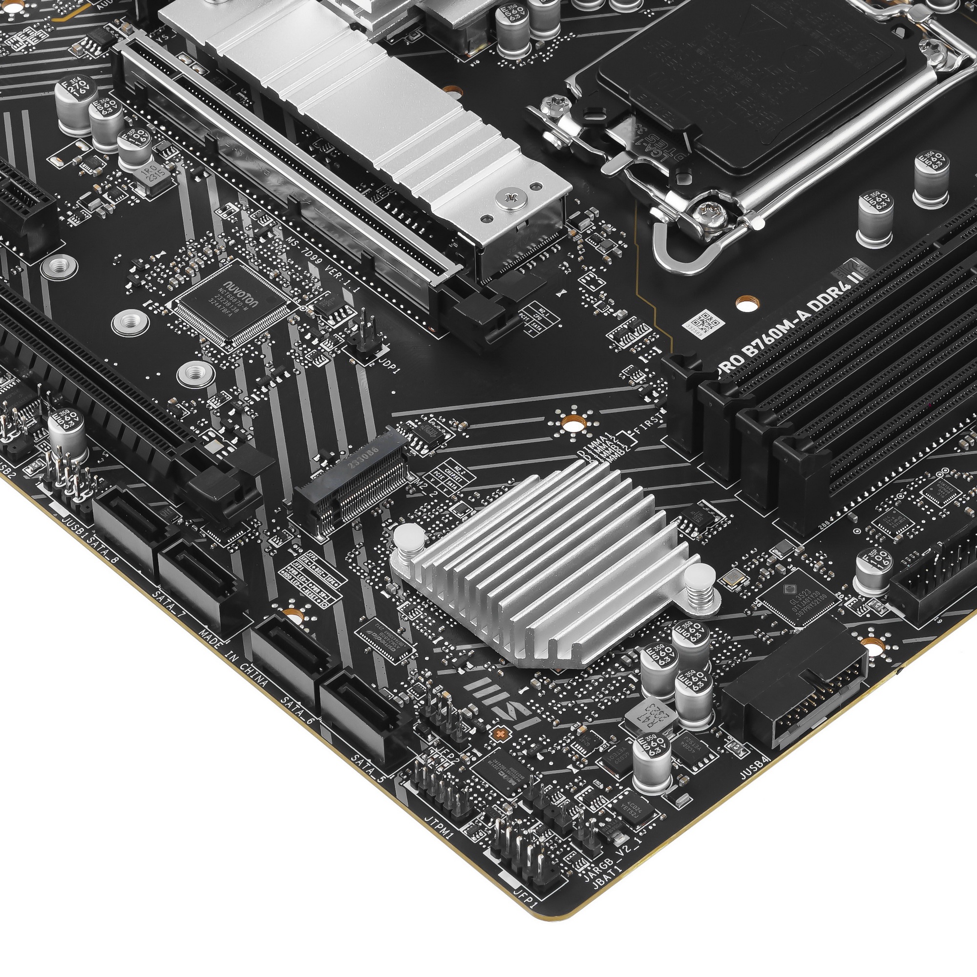 Материнская плата MSI PRO B760M-A DDR4 II Soc-1700 Intel B760 4xDDR4 mATX AC`97 8ch(7.1) 2.5Gg+HDMI+