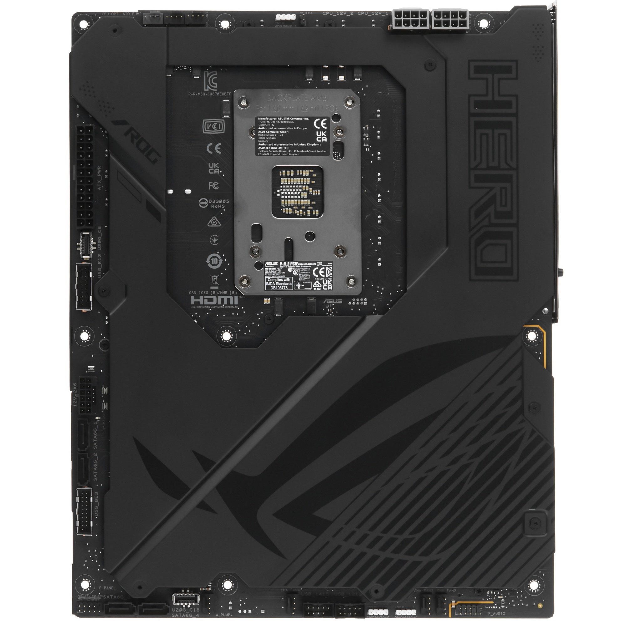 Материнская плата ASUS ROG CROSSHAIR X870E HERO BTF AM5 ATX 4xDDR5 PCIEx16 PCIEx4 5xM.2 4xUSB-C HDMI