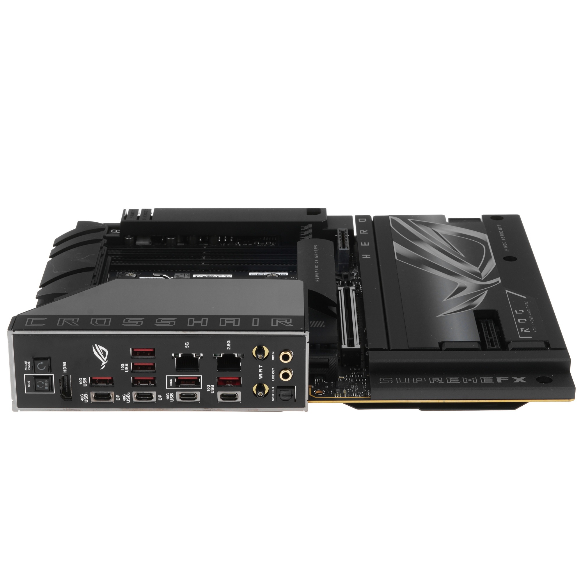 Материнская плата ASUS ROG CROSSHAIR X870E HERO BTF AM5 ATX 4xDDR5 PCIEx16 PCIEx4 5xM.2 4xUSB-C HDMI