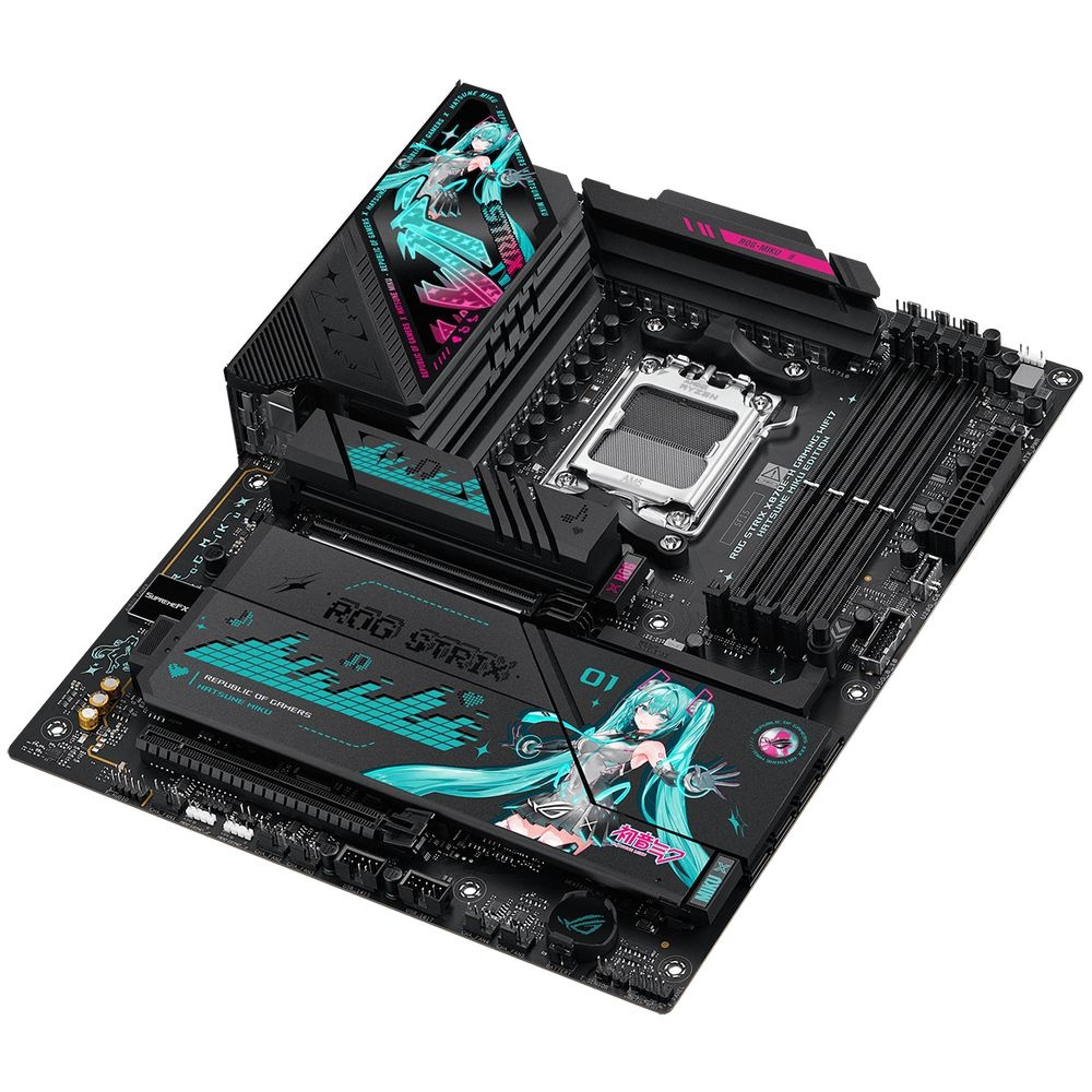 Материнская плата ASUS ROG STRIX X870E-H GAMING MIKU AM5 ATX 4xDDR5 2xPCIEx16 4xM.2 3xUSB-C HDMI 5GL
