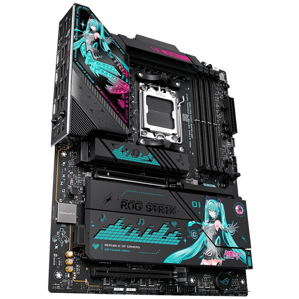 Материнская плата ASUS ROG STRIX X870E-H GAMING MIKU AM5 ATX 4xDDR5 2xPCIEx16 4xM.2 3xUSB-C HDMI 5GL