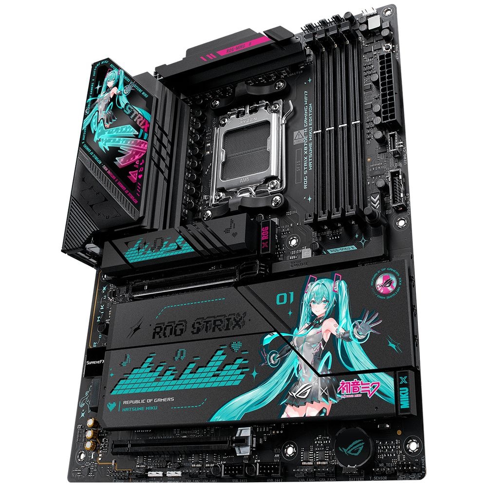 Материнская плата ASUS ROG STRIX X870E-H GAMING MIKU AM5 ATX 4xDDR5 2xPCIEx16 4xM.2 3xUSB-C HDMI 5GL