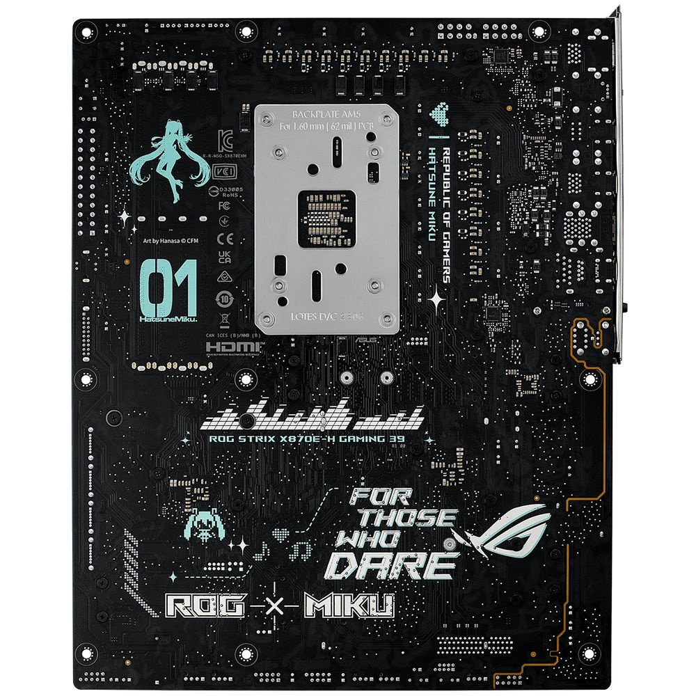 Материнская плата ASUS ROG STRIX X870E-H GAMING MIKU AM5 ATX 4xDDR5 2xPCIEx16 4xM.2 3xUSB-C HDMI 5GL