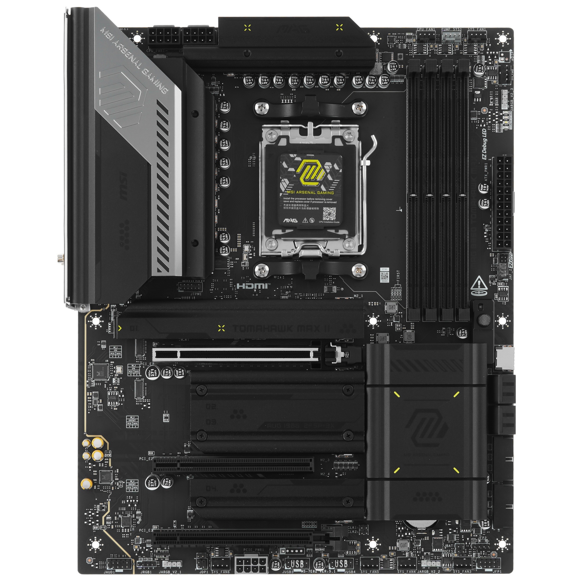 Материнская плата MSI MAG B850 TOMAHAWK MAX WIFI II Socket AM5 AMD B850 4xDDR5 ATX AC`97 8ch(7.1) 5G