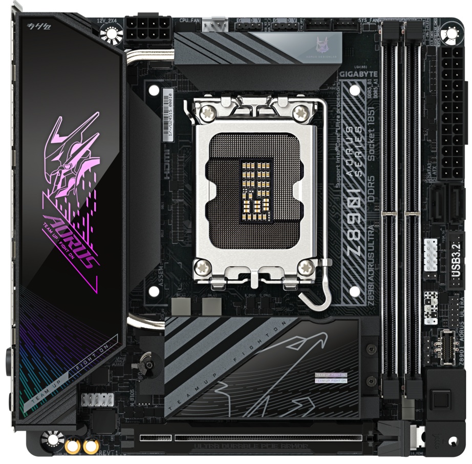 Материнская плата Gigabyte Z890I AORUS ULTRA, LGA 1851, Intel Z890, 2xDDR5, 2xSATA, 2xM.2, 1xPCIe 5.