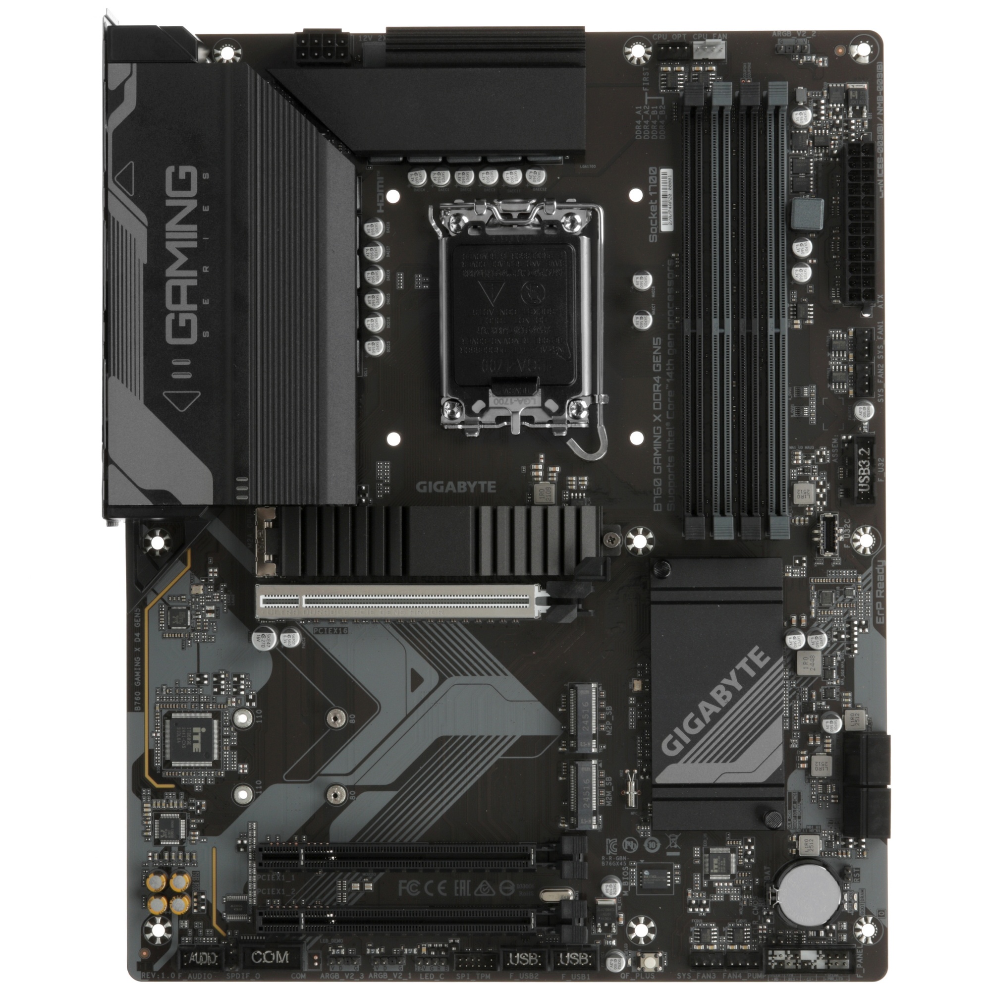 Материнская плата Gigabyte B760 GAMING X D4 GEN5 Soc-1700 Intel B760 4xDDR4 ATX AC`97 8ch(7.1) 2.5Gg