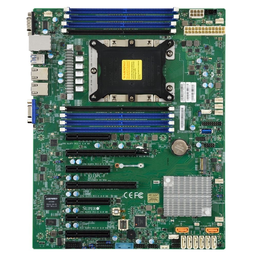 Серверная материнская плата Supermicro MBD-X11SPL-F-B, LGA 3647, Intel C621, 8xDDR4, 8xSATA, 1xM.2,