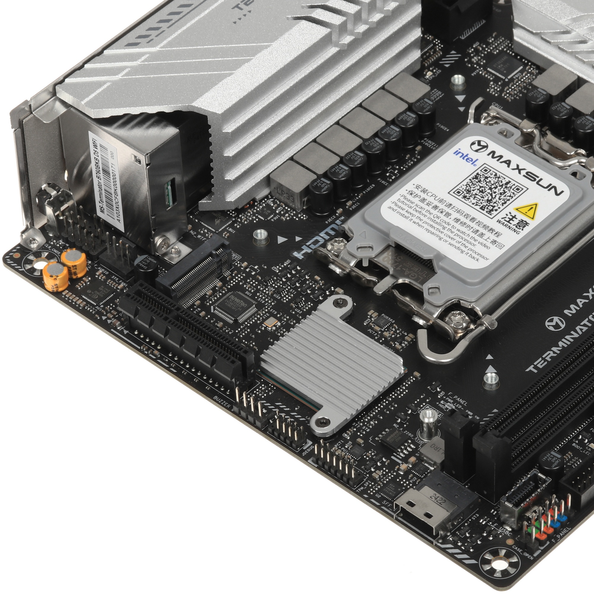 Материнская плата Maxsun MS-Terminator B760BKB D5 WIFI (Socket 1700, mATX, 2*DDR5(96Gb), DP/HDMI, 2*
