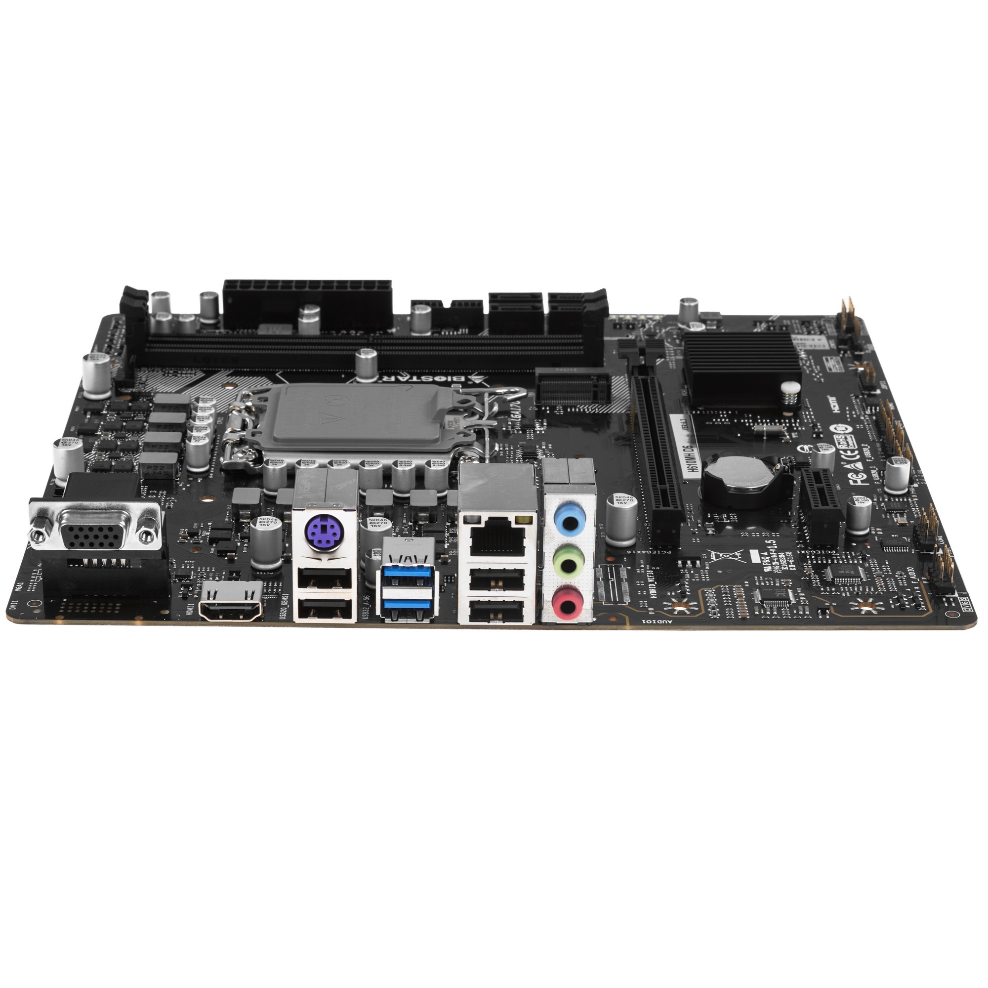 Материнская плата Biostar H610MH D5, LGA 1700, Intel H610, 2xDDR5, 4xSATA, 1xM.2 PCIe 3.0 x4, 1xPCIe