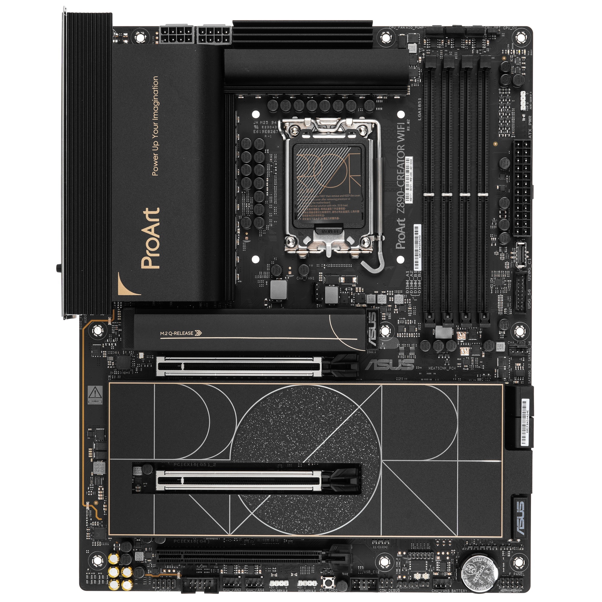 Материнская плата ASUS ProArt Z890-CREATOR WIFI, LGA 1851, Intel Z890, 4xDDR5, 4xSATA, 5xM.2, 2xPCIe