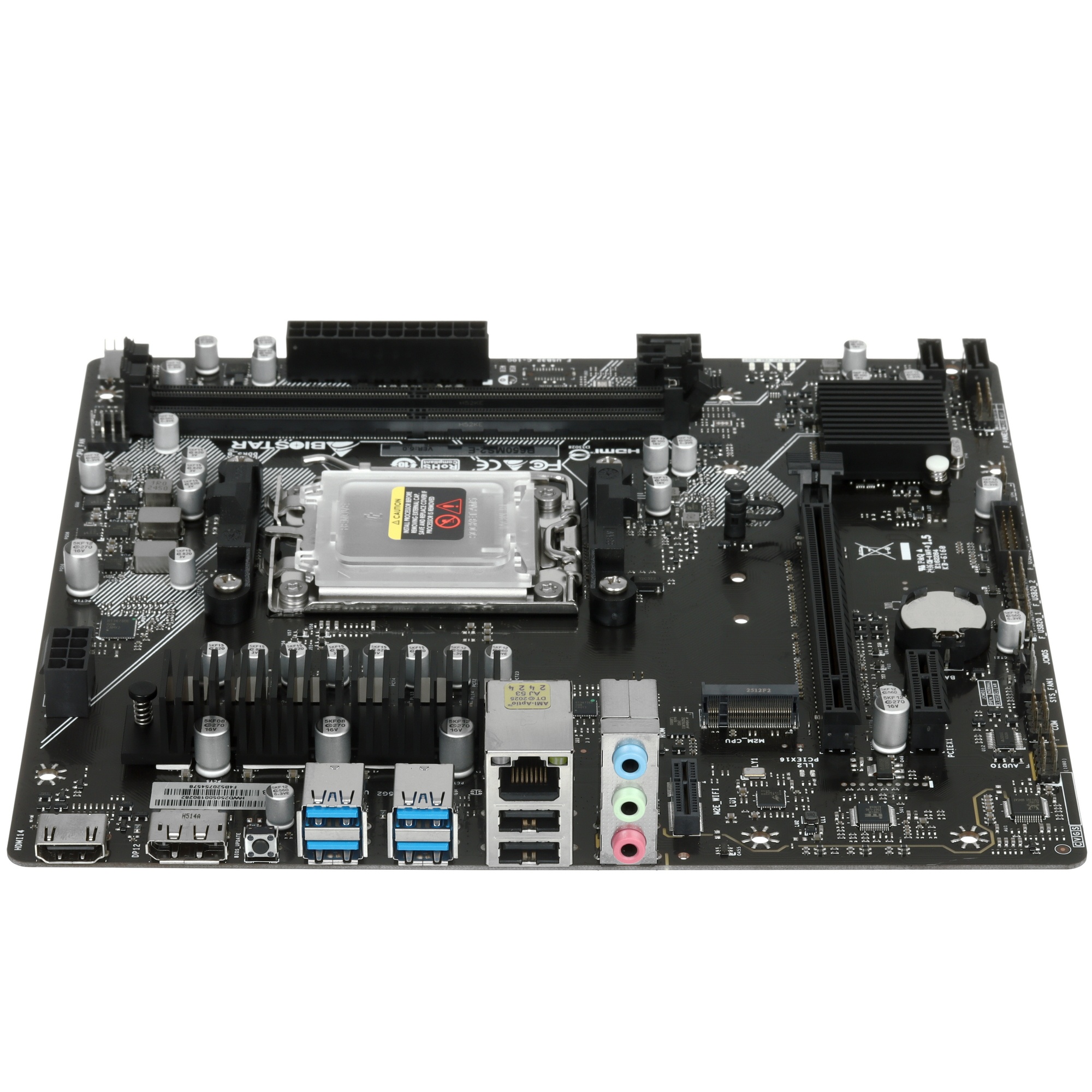 Материнская плата Biostar B650MS2-E SocketAM5 AMD B650 2xDDR5 mATX AC`97 8ch(7.1) 2.5Gg RAID+HDMI+DP