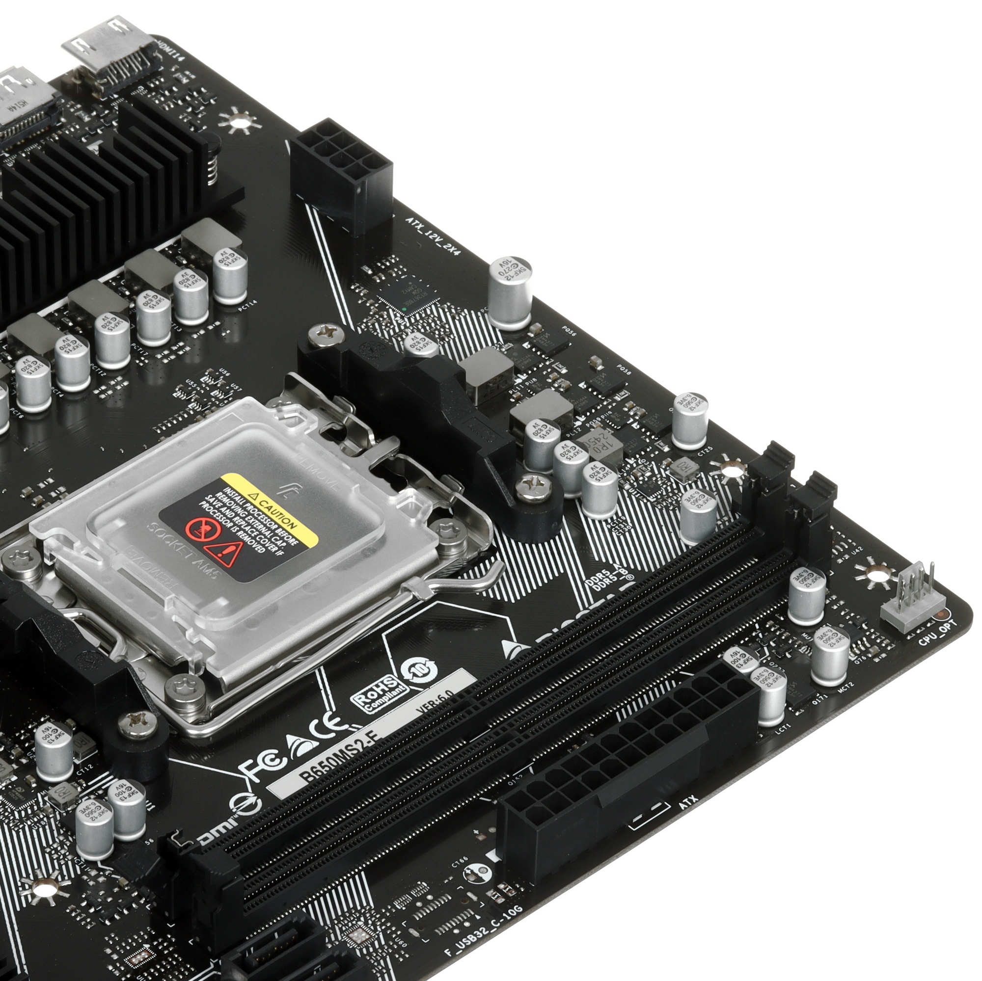 Материнская плата Biostar B650MS2-E SocketAM5 AMD B650 2xDDR5 mATX AC`97 8ch(7.1) 2.5Gg RAID+HDMI+DP