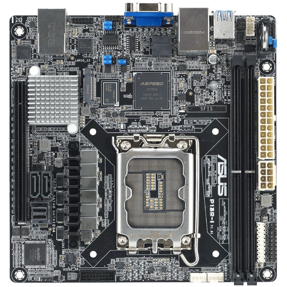 Материнская плата ASUS P13R-I LGA1700 mini-ITX 2xDDR5 PCIEx16 M.2 VGA 2xGLAN