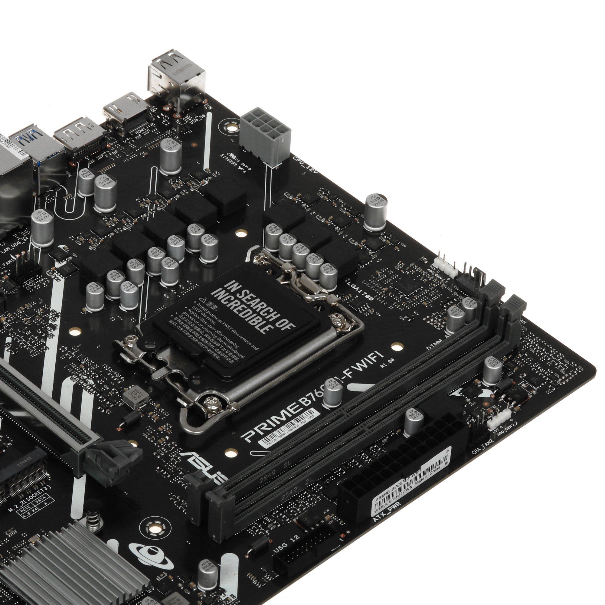 Материнская плата Asus PRIME B760M-F WIFI Soc-1700 Intel B760 2xDDR5 mATX AC`97 8ch(7.1) GbLAN RAID+