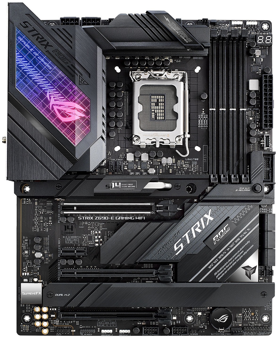 Материнская плата ASUS ROG STRIX Z690-E GAMING WIFI, LGA 1700, Intel Z690, 4xDDR5, 6xSATA, 3xM.2, 1x