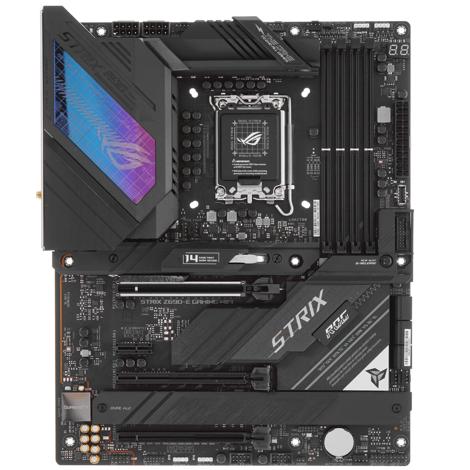 Материнская плата ASUS ROG STRIX Z690-E GAMING WIFI, LGA 1700, Intel Z690, 4xDDR5, 6xSATA, 3xM.2, 1x