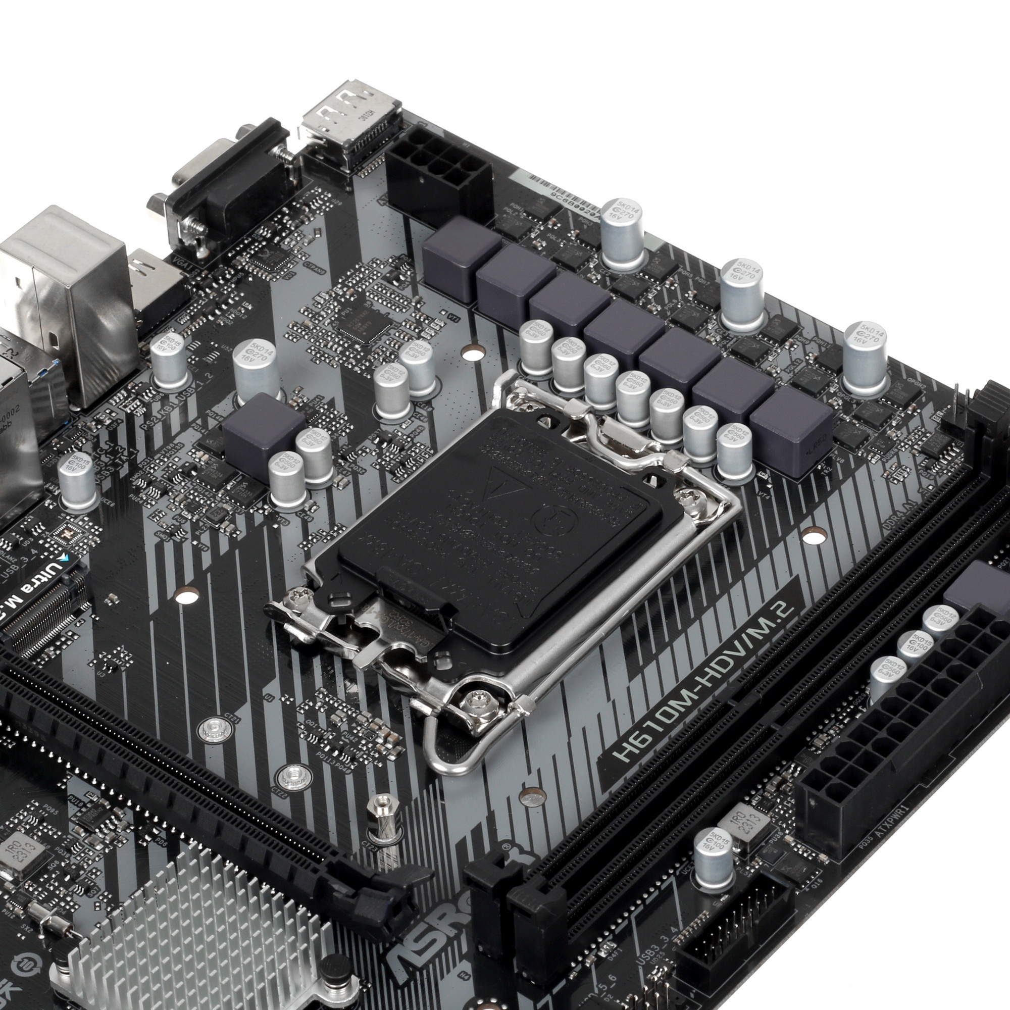 Материнская плата ASRock H610M-HDV/M.2 R2.0, LGA 1700, Intel H610, 2xDDR4, 4xSATA, 1xM.2, 1xPCIe 4.0