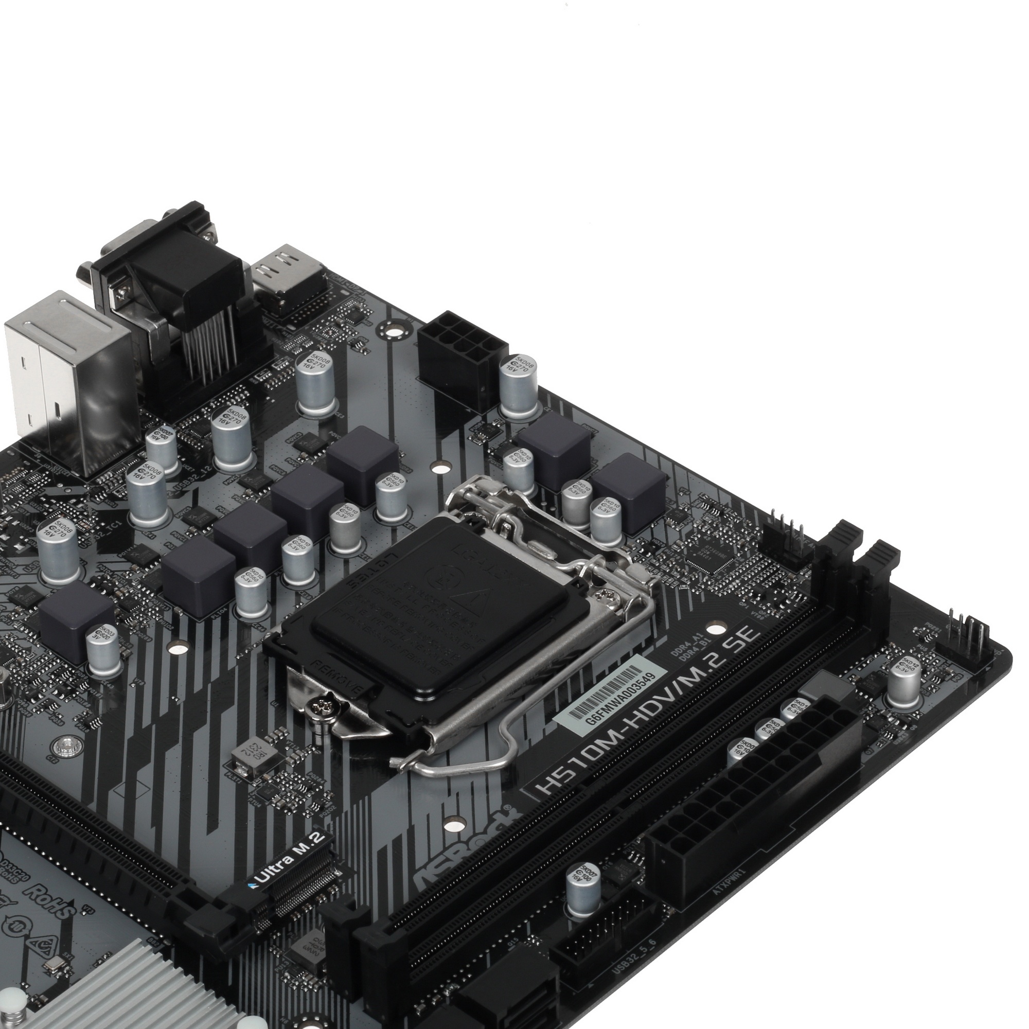 Материнская плата ASRock H510M-HDV/M.2 SE, LGA 1200, Intel H470, 2xDDR4, 4xSATA, 1xM.2, 1xPCIe 4.0 x