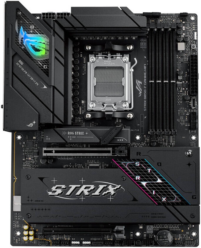 Материнская плата ASUS ROG STRIX B850-F GAMING WIFI, AM5, AMD B850, 4xDDR5, 2xSATA, 4xM.2, 1xPCIe 5.
