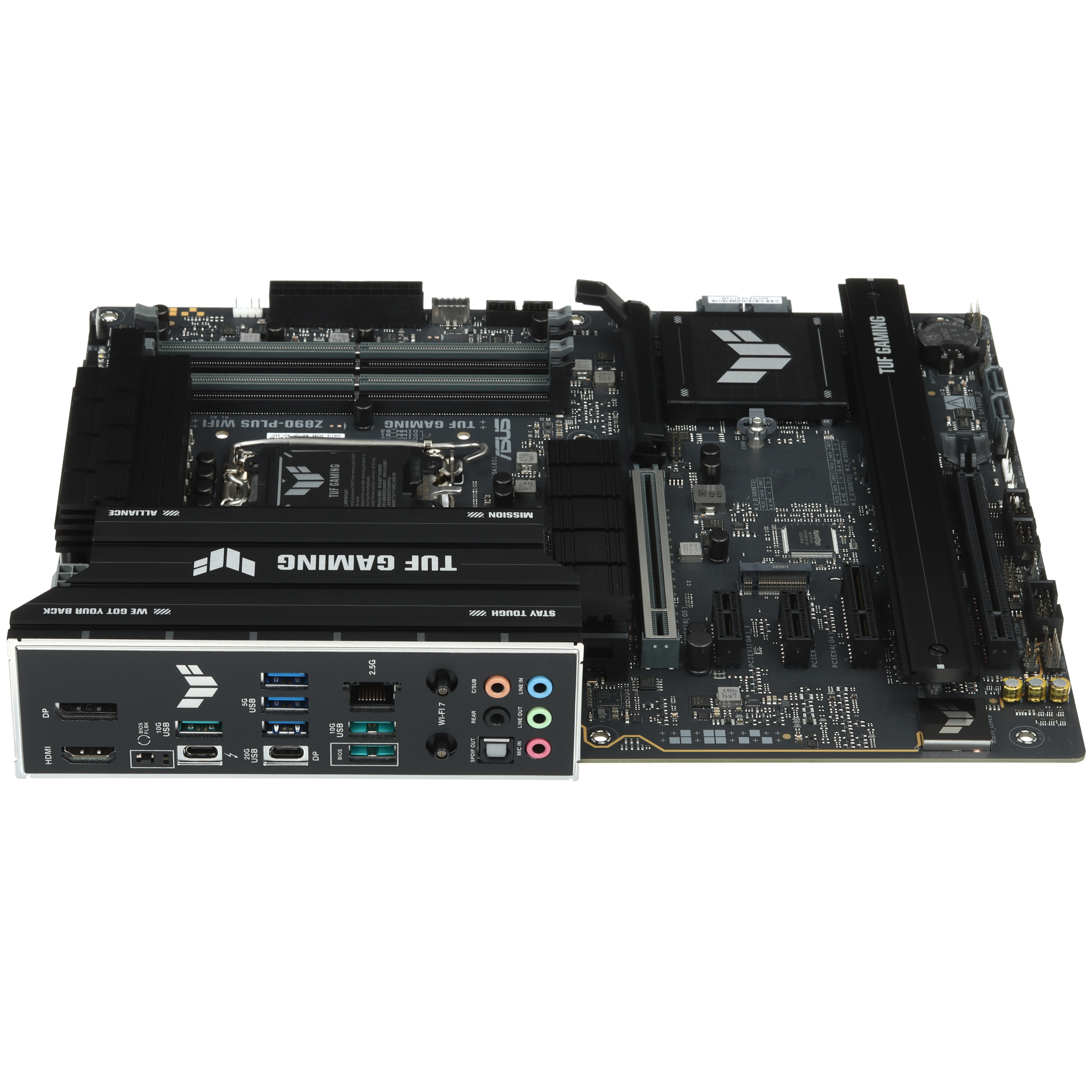 Материнская плата ASUS TUF GAMING Z890-PLUS WIFI, LGA 1851, Intel Z890, 4xDDR5, 4xSATA, 4xM.2, 1xPCI