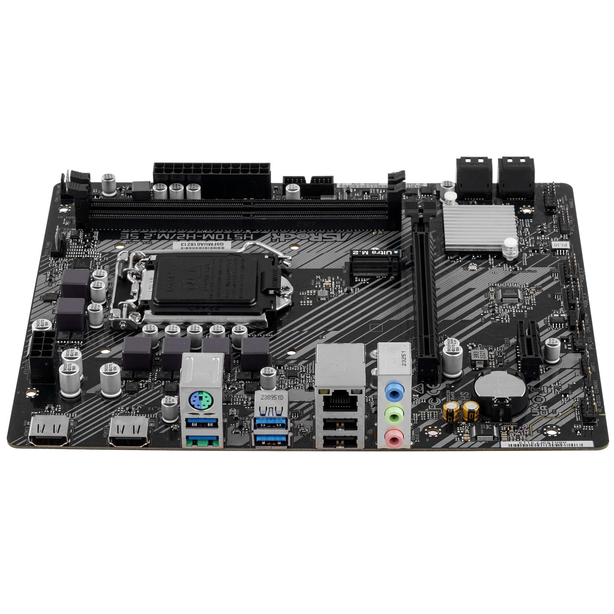 Материнская плата ASRock H510M-H2/M.2 SE, LGA 1200, Intel H470, 2xDDR4, 4xSATA, 1xM.2, 1xPCIe 4.0 x1