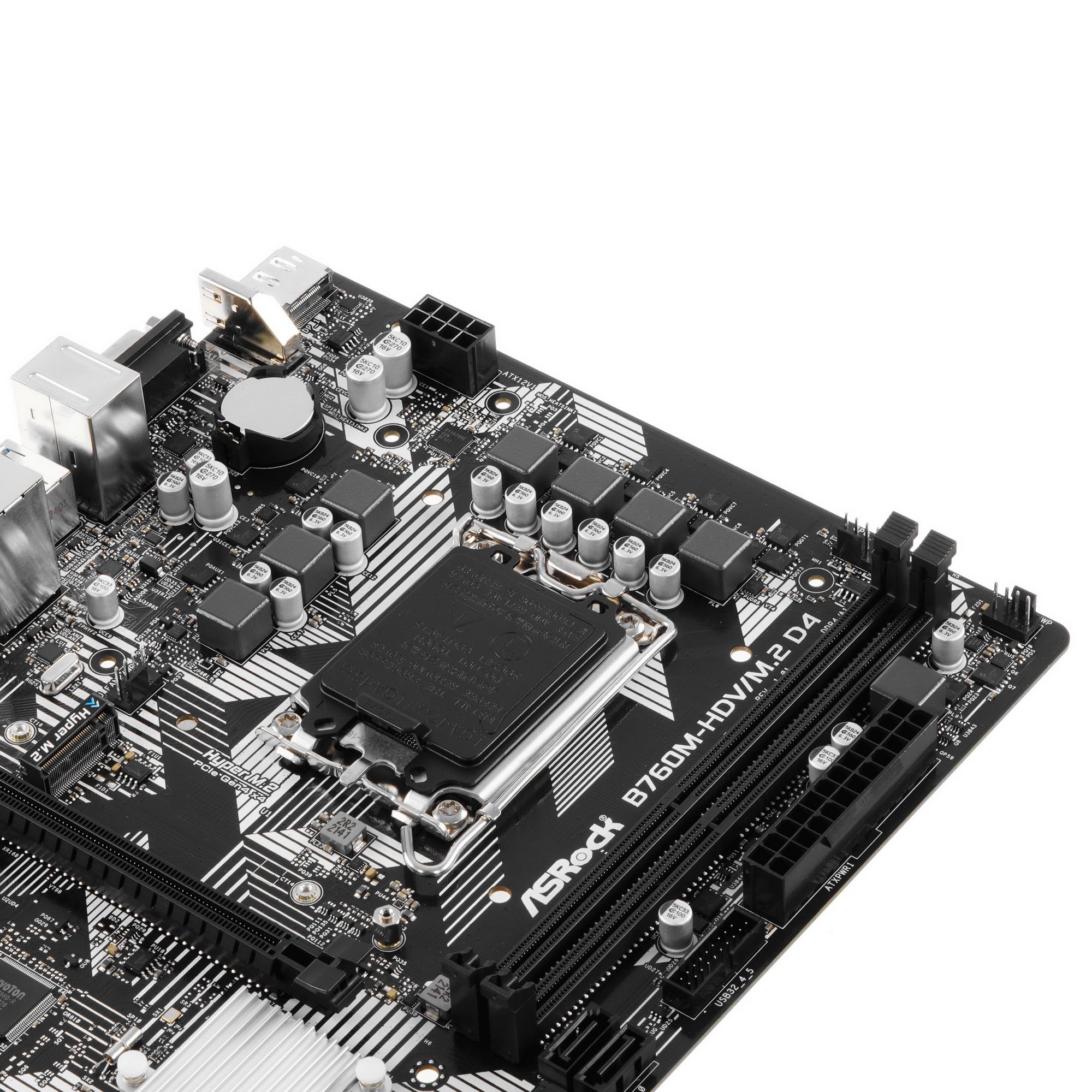 Материнская плата ASRock B760M-HDV/M.2 D4, LGA 1700, Intel B760, 2xDDR4, 4xSATA, 2xM.2, 1xPCIe 4.0 x