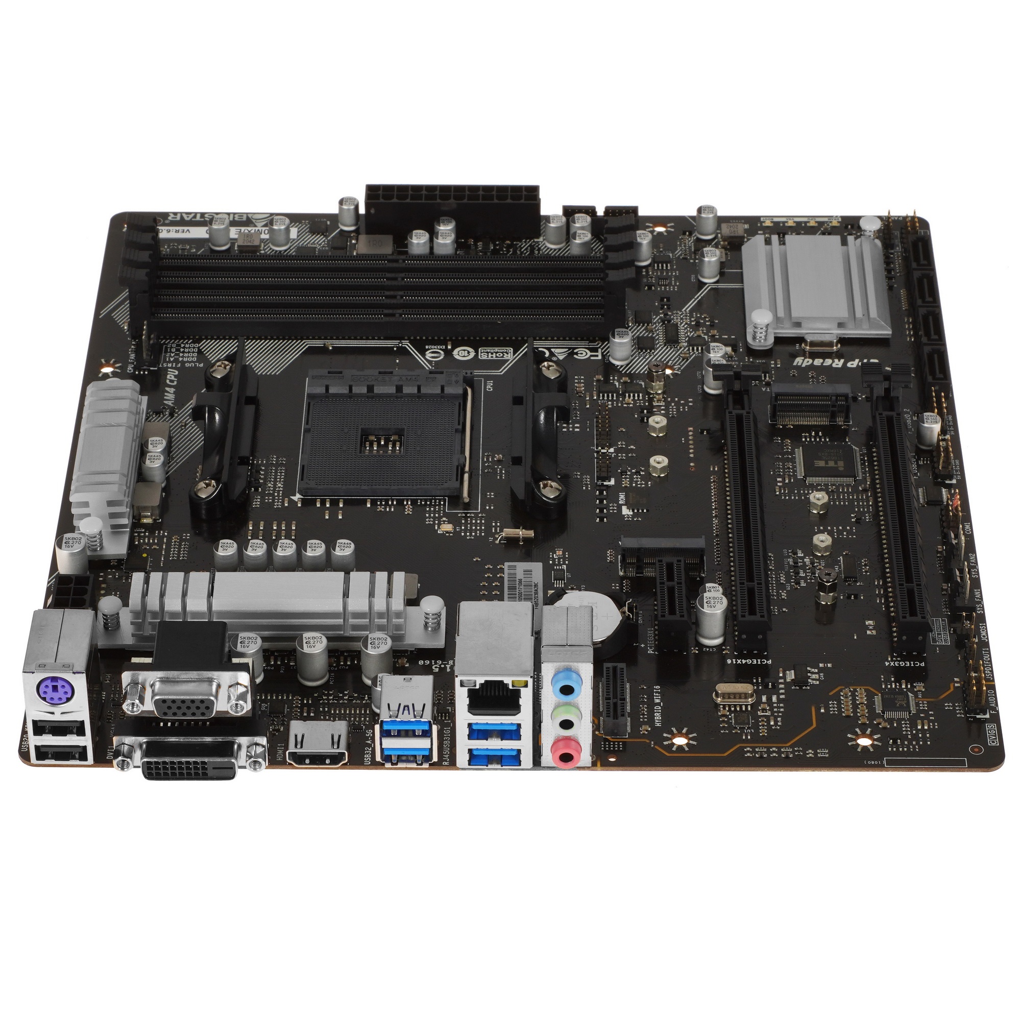 Материнская плата Biostar B550MX/E PRO, AM4, AMD B550, 4xDDR4, 4xSATA, 2xM.2, 1xPCIe 4.0 x16, 1xPCIe