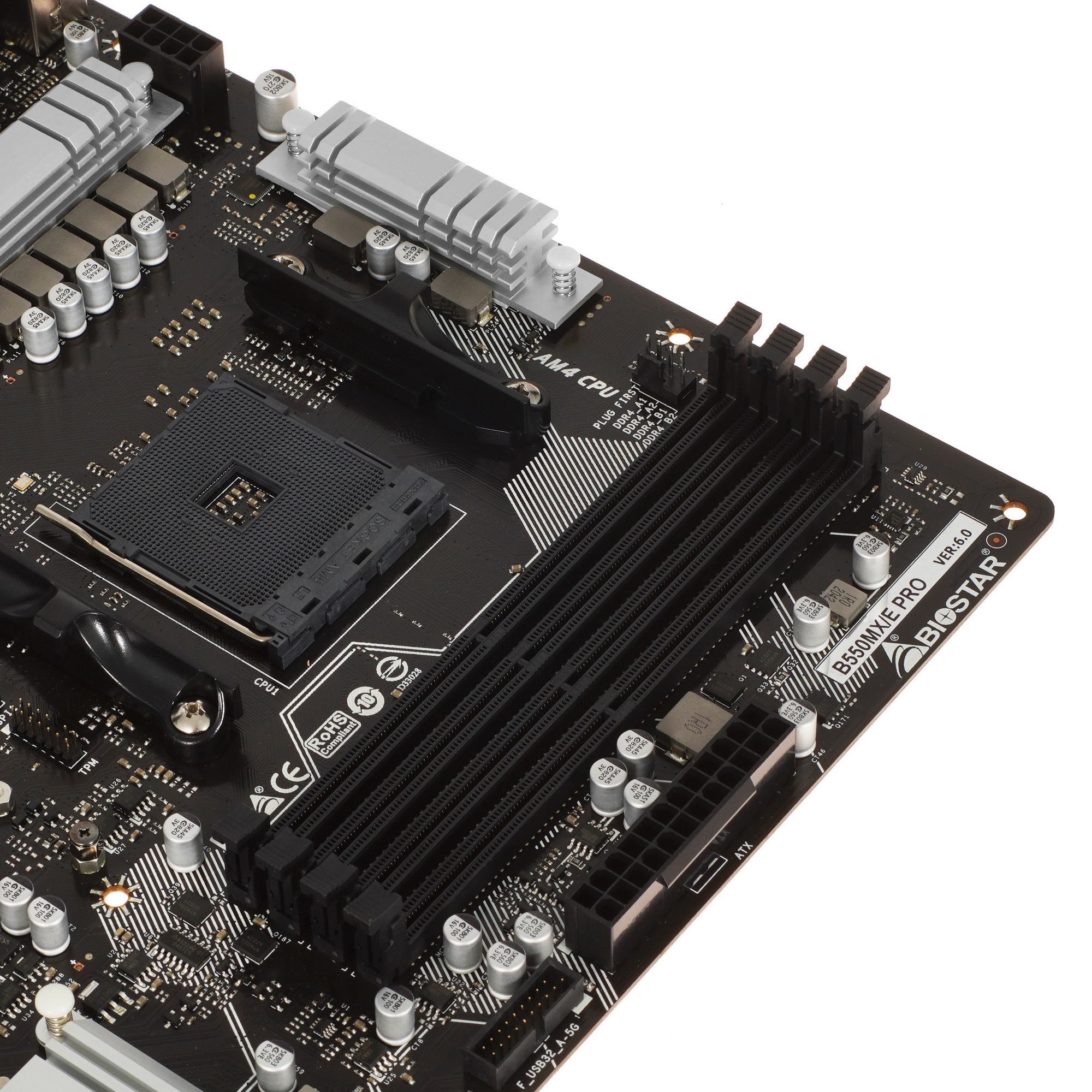 Материнская плата Biostar B550MX/E PRO, AM4, AMD B550, 4xDDR4, 4xSATA, 2xM.2, 1xPCIe 4.0 x16, 1xPCIe