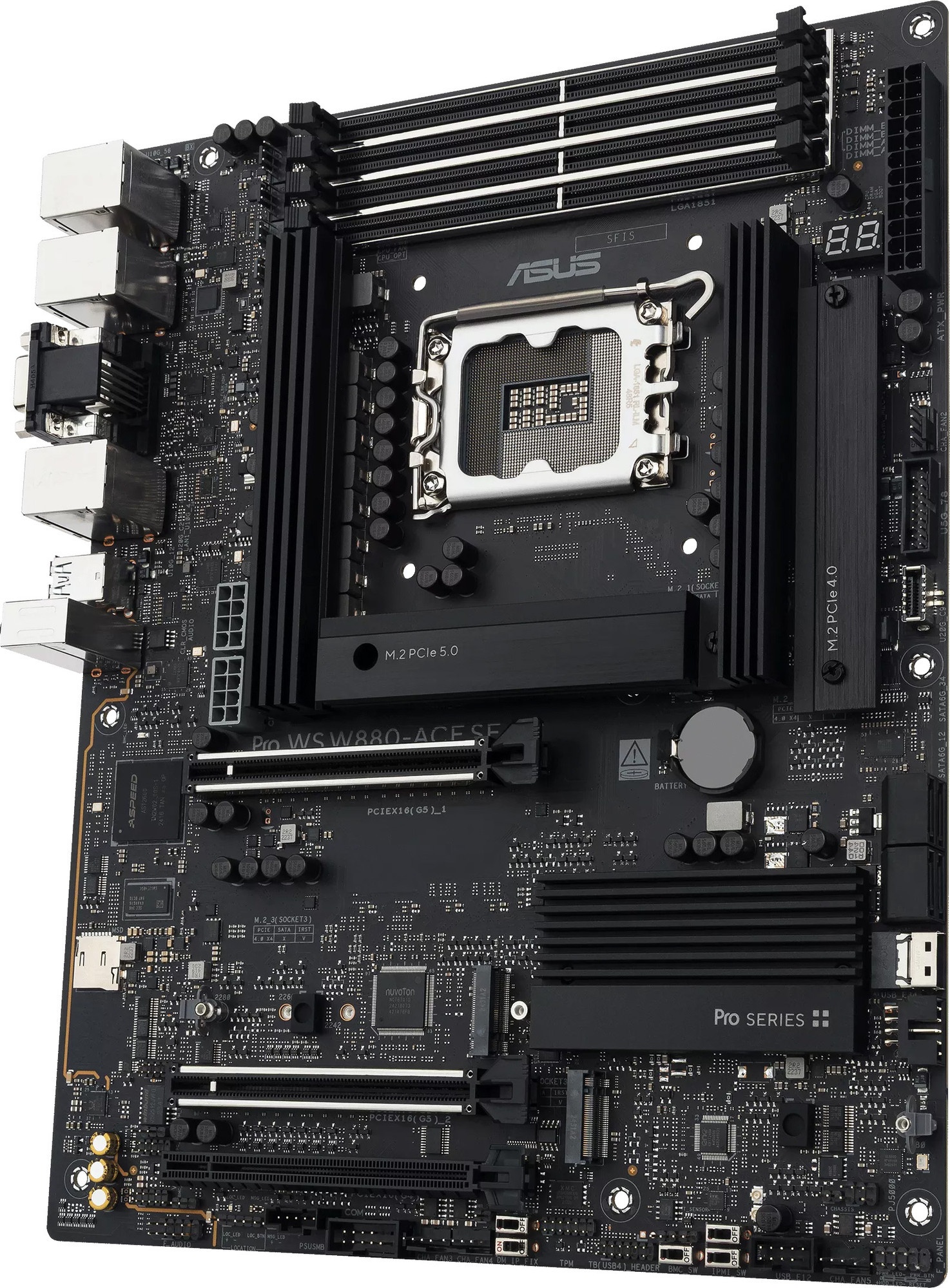 Материнская плата ASUS PRO WS W880-ACE SE LGA 1851 ATX 4xDDR5 3xPCIEx16 4xM.2 Thunderbolt USB-C HDMI