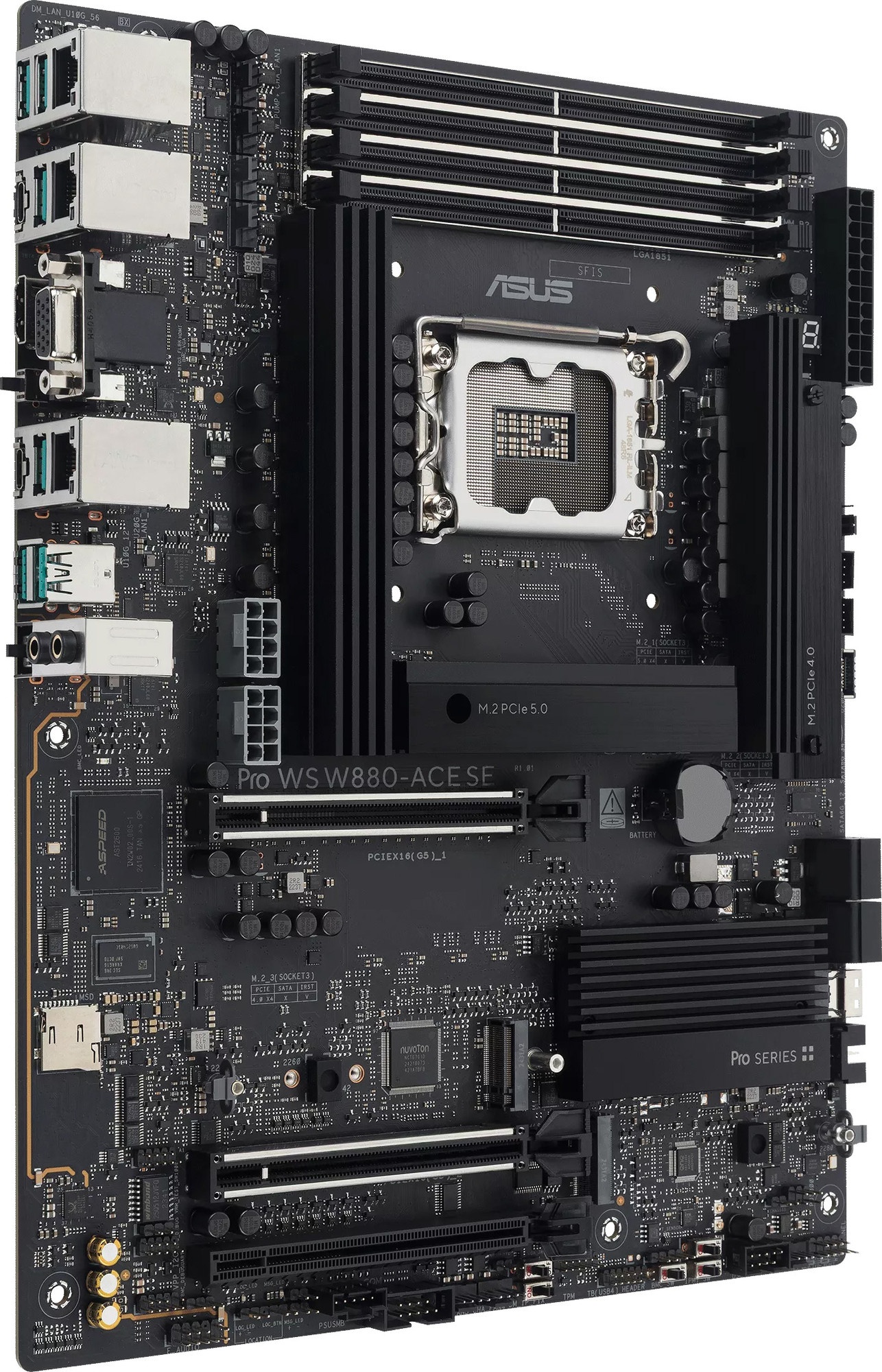 Материнская плата ASUS PRO WS W880-ACE SE LGA 1851 ATX 4xDDR5 3xPCIEx16 4xM.2 Thunderbolt USB-C HDMI