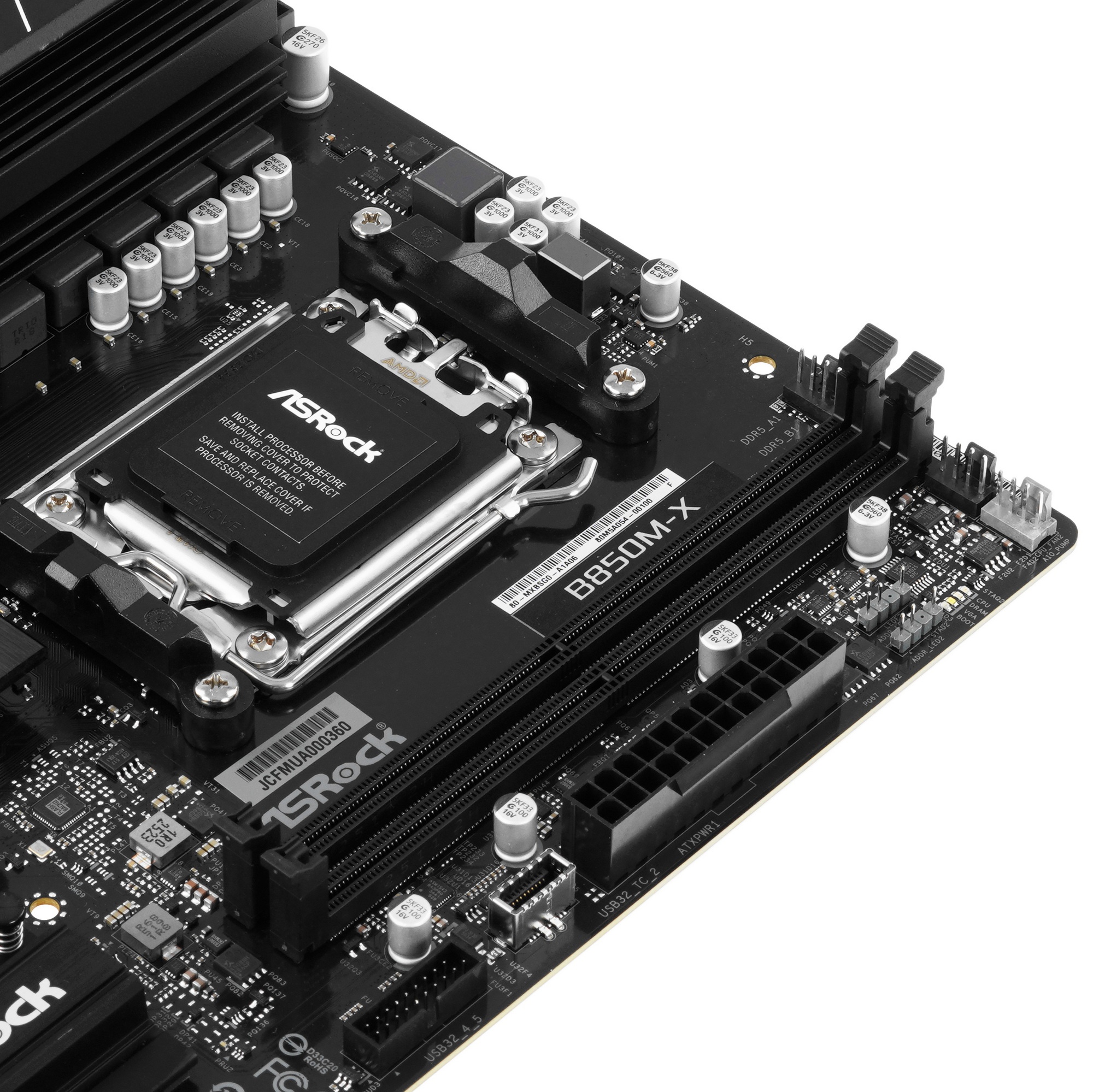 Материнская плата ASROCK B850M-X R2.0, AM5, B850, 2*DDR5, 4*SATA, 2*M.2, 2*USB 2.0, 3*USB 3.2, Type-