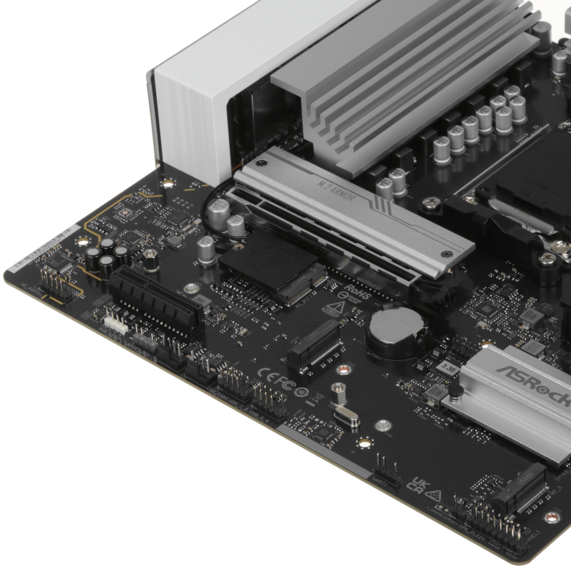 Материнская плата ASROCK A620AM Pro RS WiFi, AM5, AMD A620, 4xDDR5, 2xSATA, 3xM.2, 1xPCIe 4.0 x16, 1