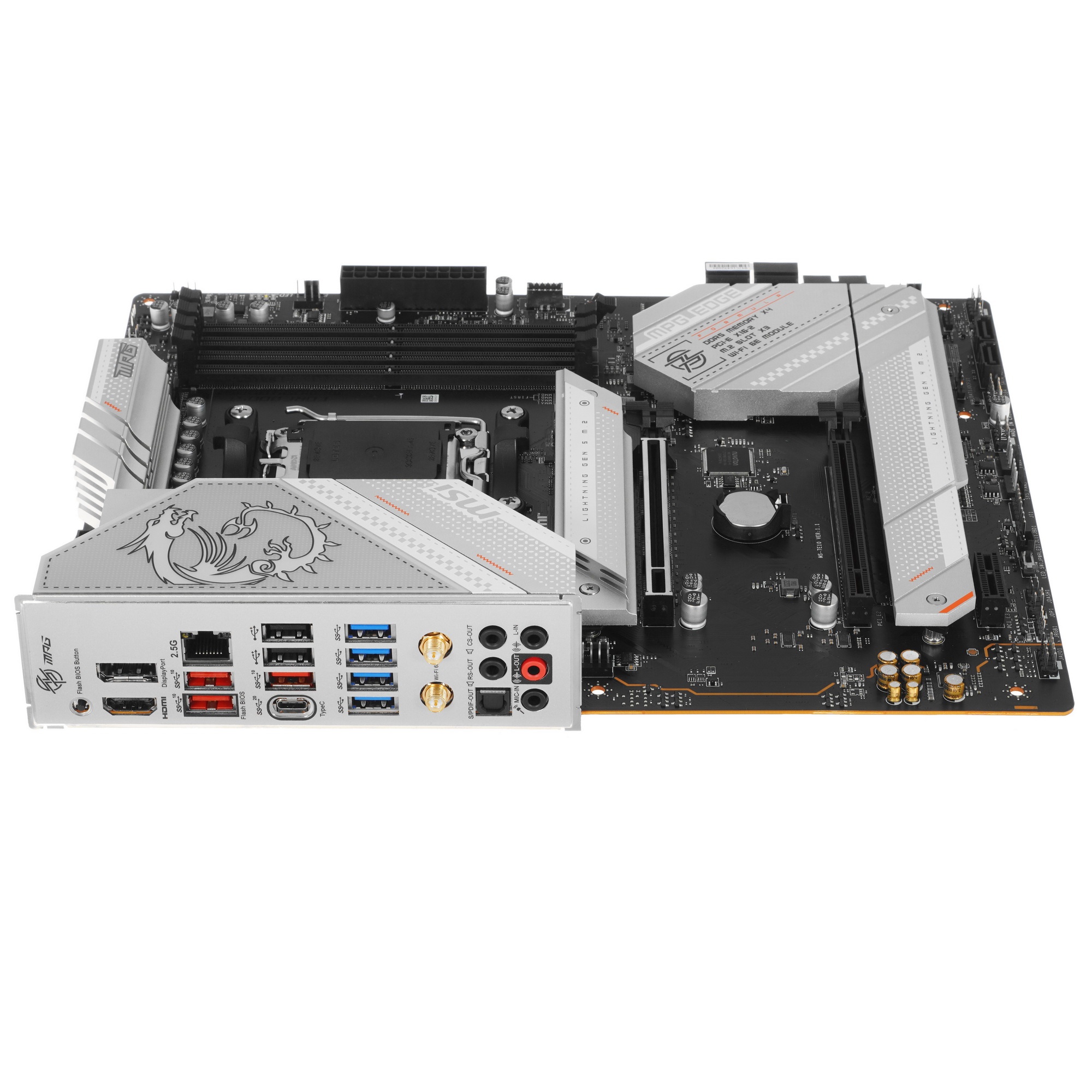 Материнская плата MSI MPG B650 EDGE WIFI, AM5, AMD B650, 4xDDR5, 6xSATA, 3xM.2, 1xPCI-E 5.0 x4, 1xPC