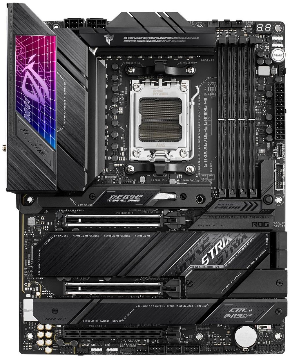 Материнская плата ASUS ROG STRIX X670E-E GAMING WIFI, AM5, AMD X670, 4xDDR5, 4xSATA, 4xM.2, 1xPCI-E