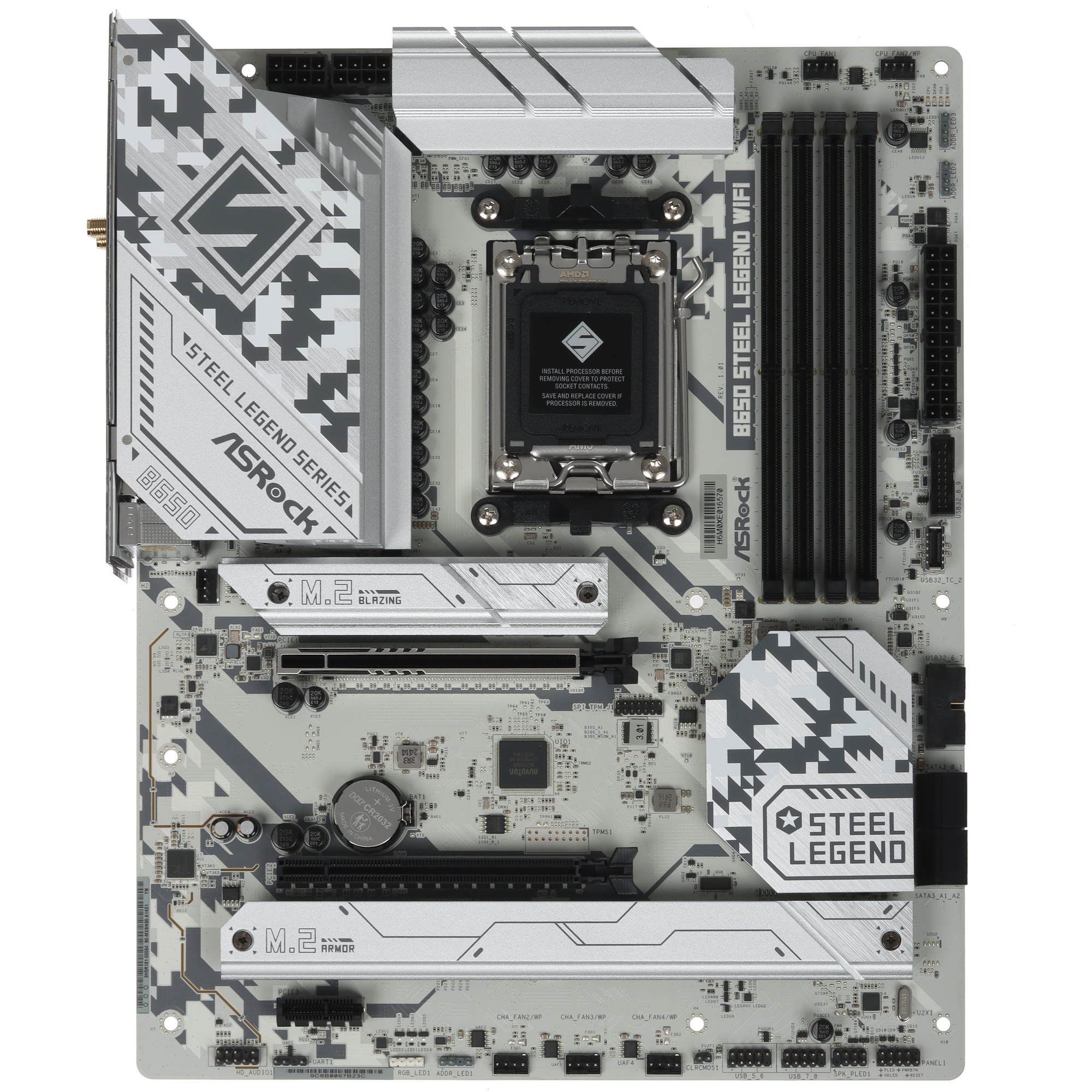 Материнская плата ASRock B650 STEEL LEGEND WIFI, AM5, B650, 4*DDR5, HDMI+DP, 2xSATA3 6.0, M.2 Socket