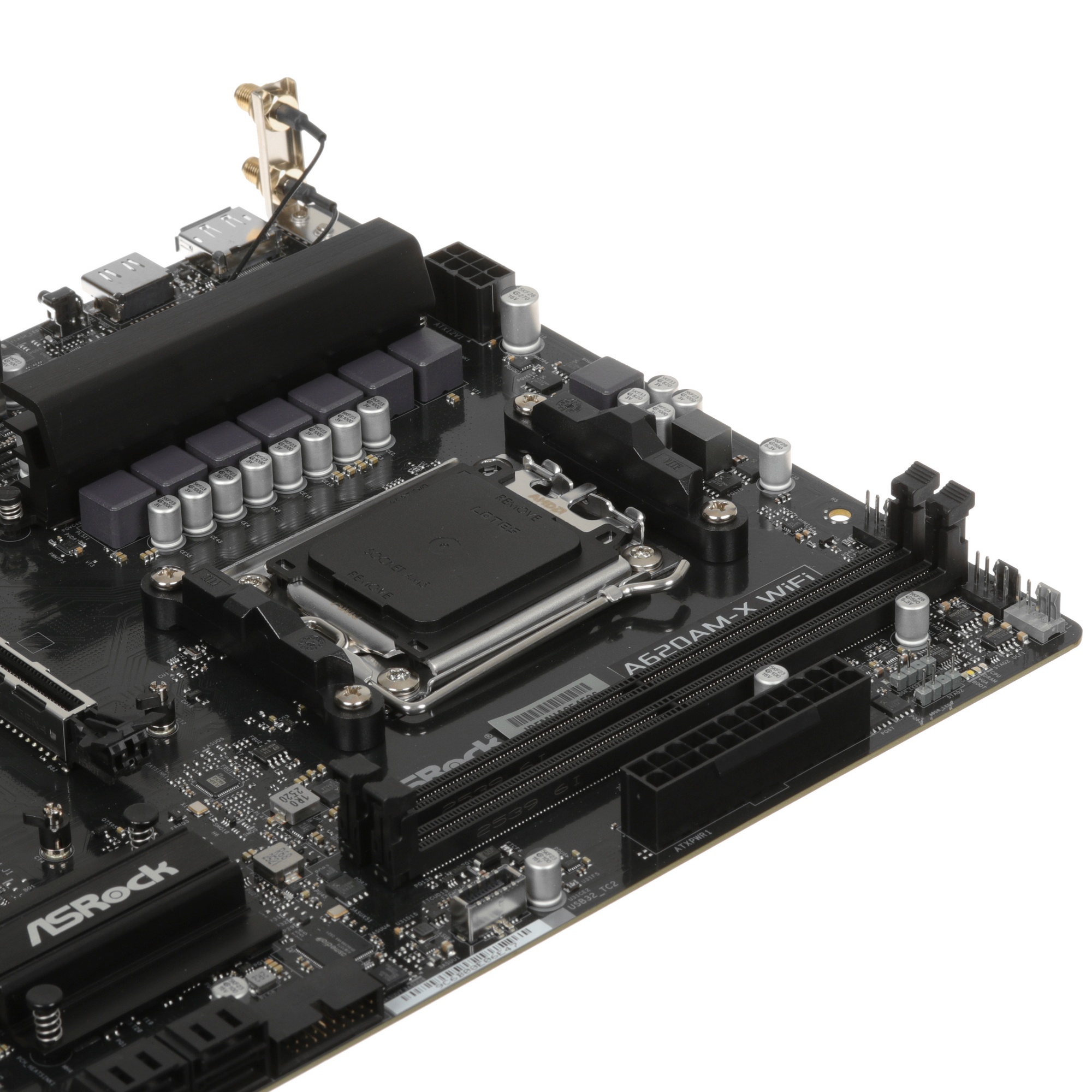 Материнская плата Asrock A620AM-X WiFi Socket AM5 AMD A620A 2xDDR5 mATX AC`97 8ch(7.1) 2.5Gg RAID+HD