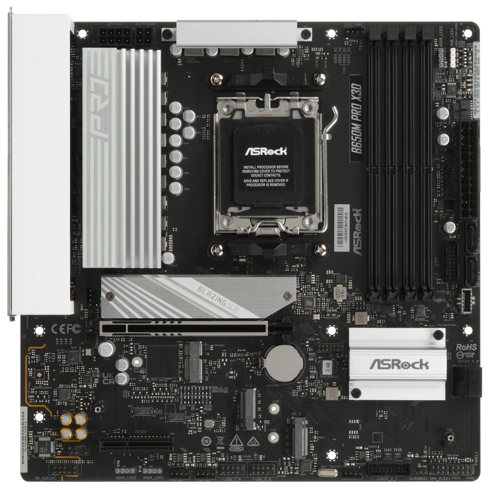 Материнская плата Asrock B650M PRO X3D Socket AM5 AMD B650 4xDDR5 mATX AC`97 8ch(7.1) 2.5Gg RAID+HDM