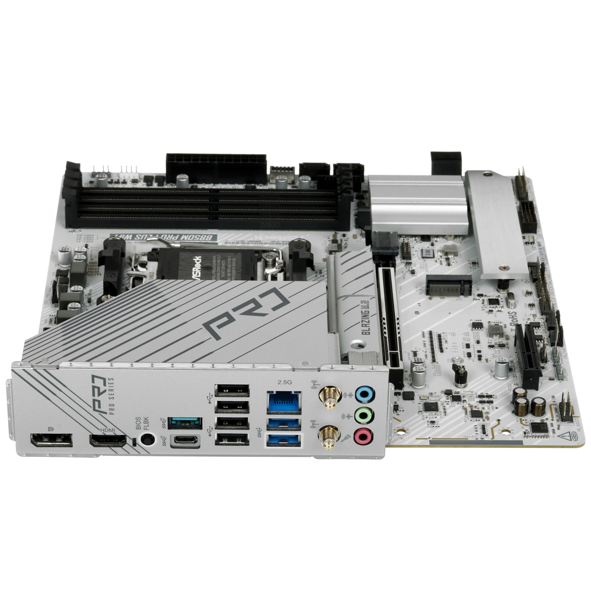 Материнская плата Asrock B850M Pro Plus WiFi Socket AM5 AMD B850 4xDDR5 mATX AC`97 8ch(7.1) 2.5Gg RA