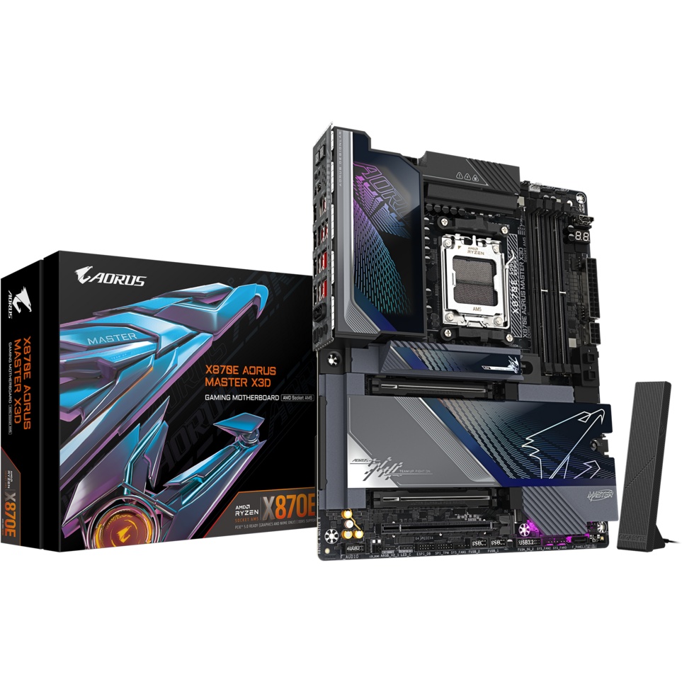 Материнская плата Gigabyte X870E A MASTER X Socket AM5 AMD X870E 4xDDR5 ATX AC`97 8ch(7.1) 1P 10Giga