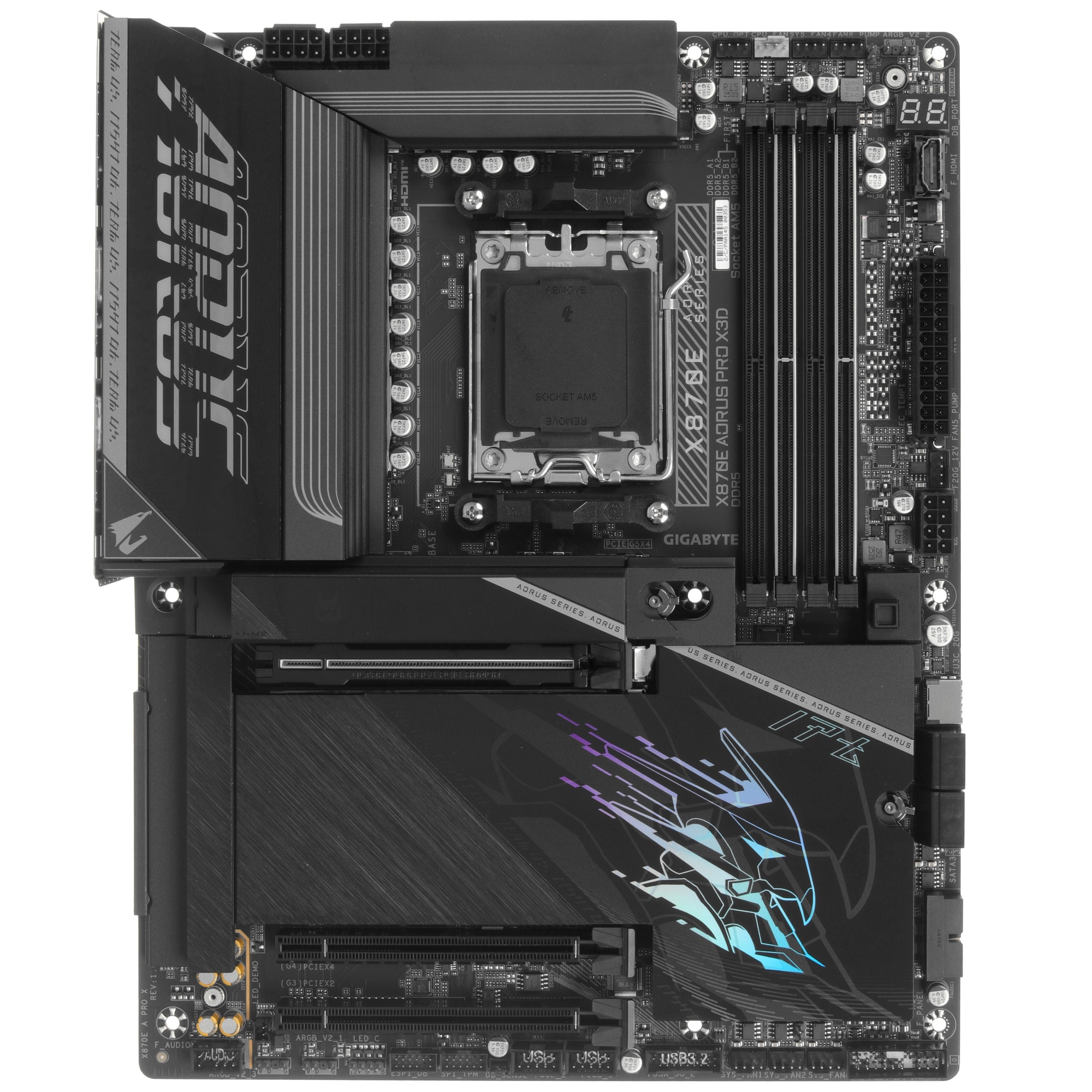 Материнская плата Gigabyte X870E AORUS PRO X3D Socket AM5 AMD X870E 4xDDR5 ATX AC`97 8ch(7.1) 5Gigab