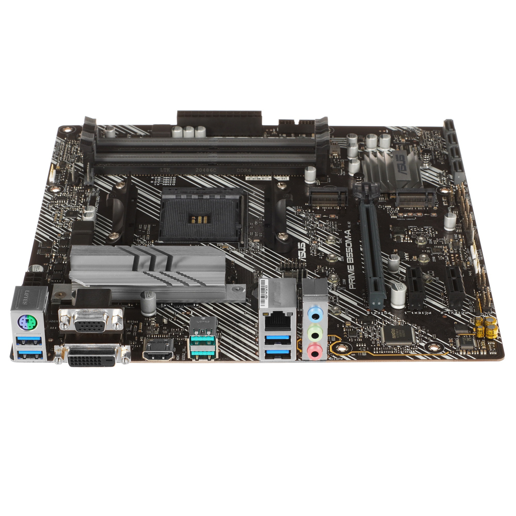 Материнская плата ASUS PRIME B550M-A/CSM, Socket AM4, B550, 2*DDR4, D-Sub+DVI+HDMI, SATA3 + RAID, Au